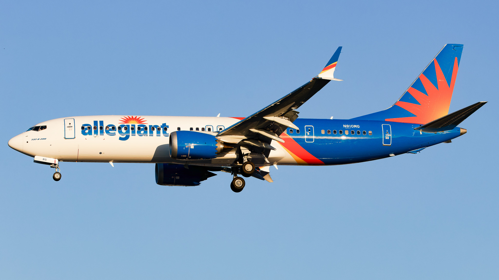 Full size: Allegiant Air Boeing 737 MAX 8-200 N810MG at St. Petersburg Clearwater International Airport