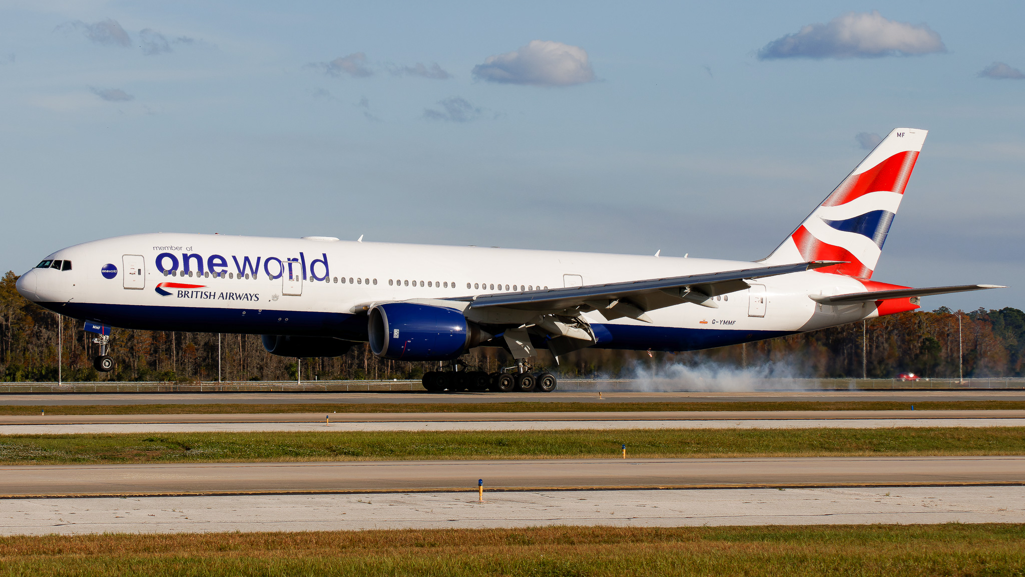Full size: British Airways Boeing 777-200 G-YMMF at Orlando International Airport