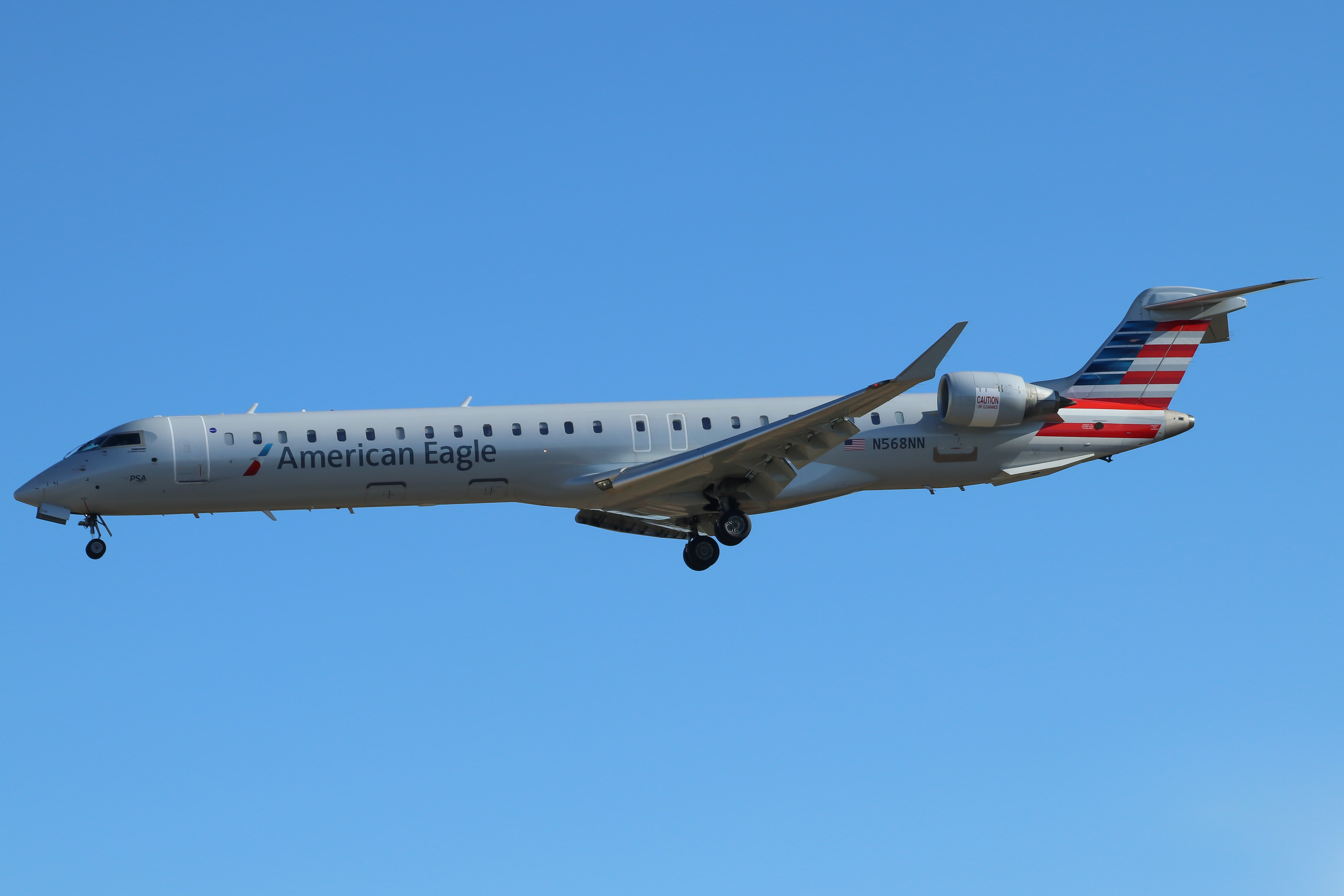 Full size: American Eagle Mitsubishi CRJ-900 N568NN at Baltimore/Washington International Thurgood Marshall Airport