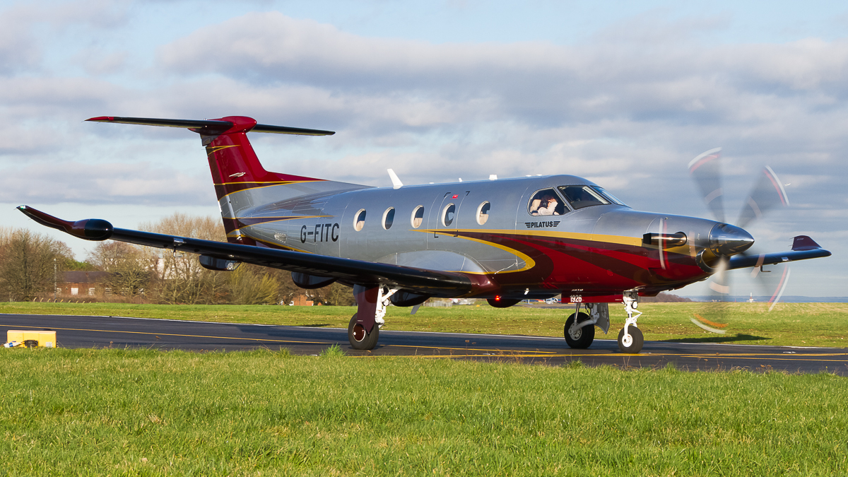 Full size: Oriens Aviation Pilatus PC-12 G-FITC at London Biggin Hill Airport