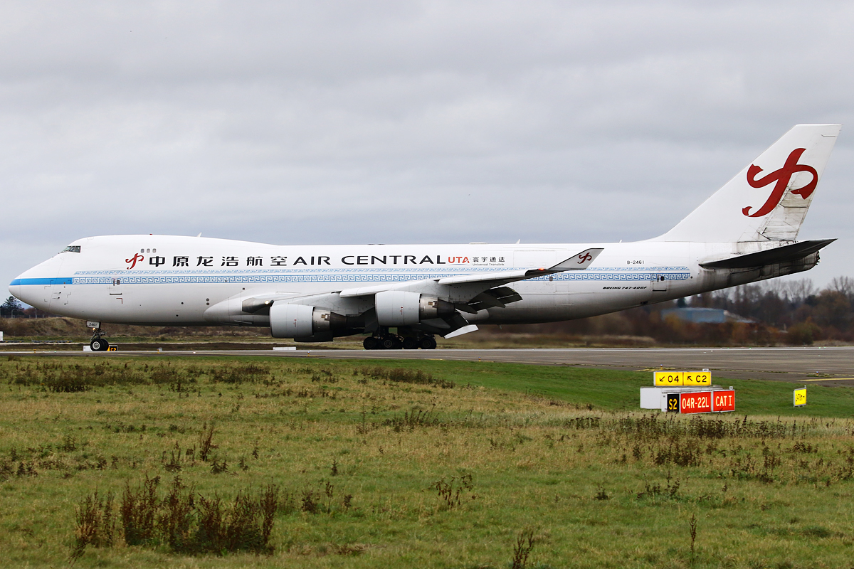Full size: Air Central Boeing 747-400F B-2461 at Liege Airport