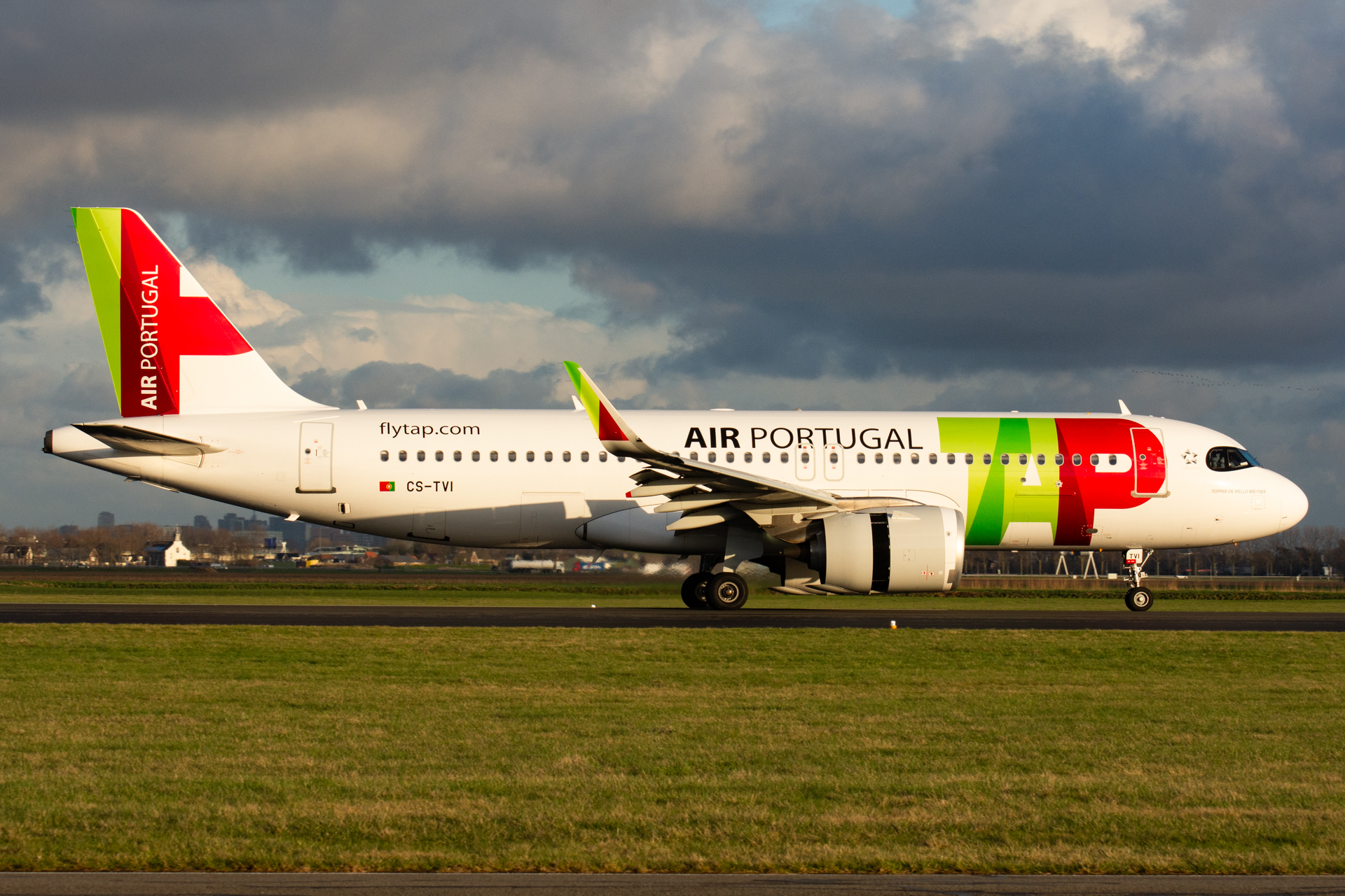 Full size: TAP Air Portugal Airbus A320NEO CS-TVI at Amsterdam Schiphol Airport
