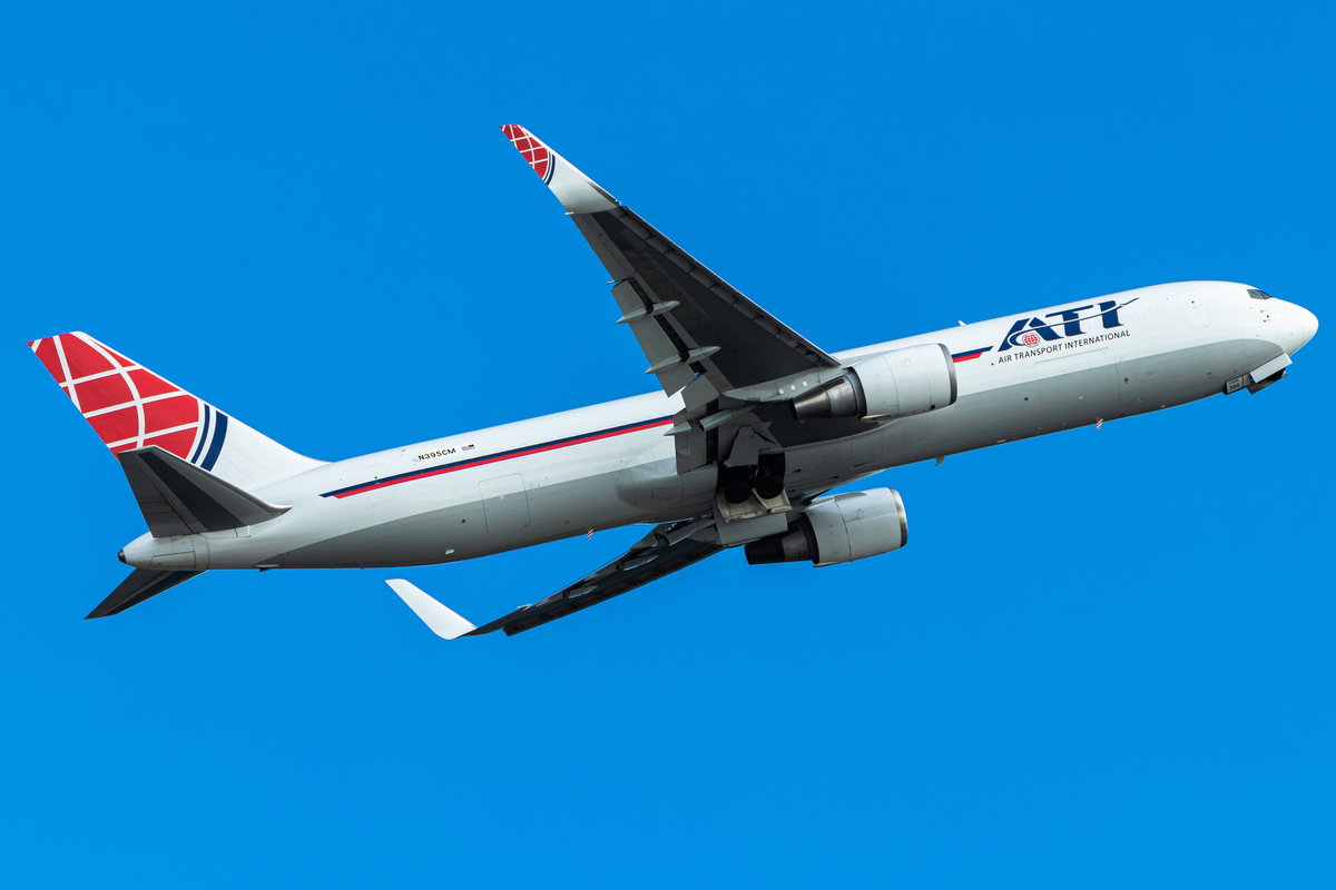 Full size: Air Transport International Boeing 767-300F N395CM at Hong Kong International Airport