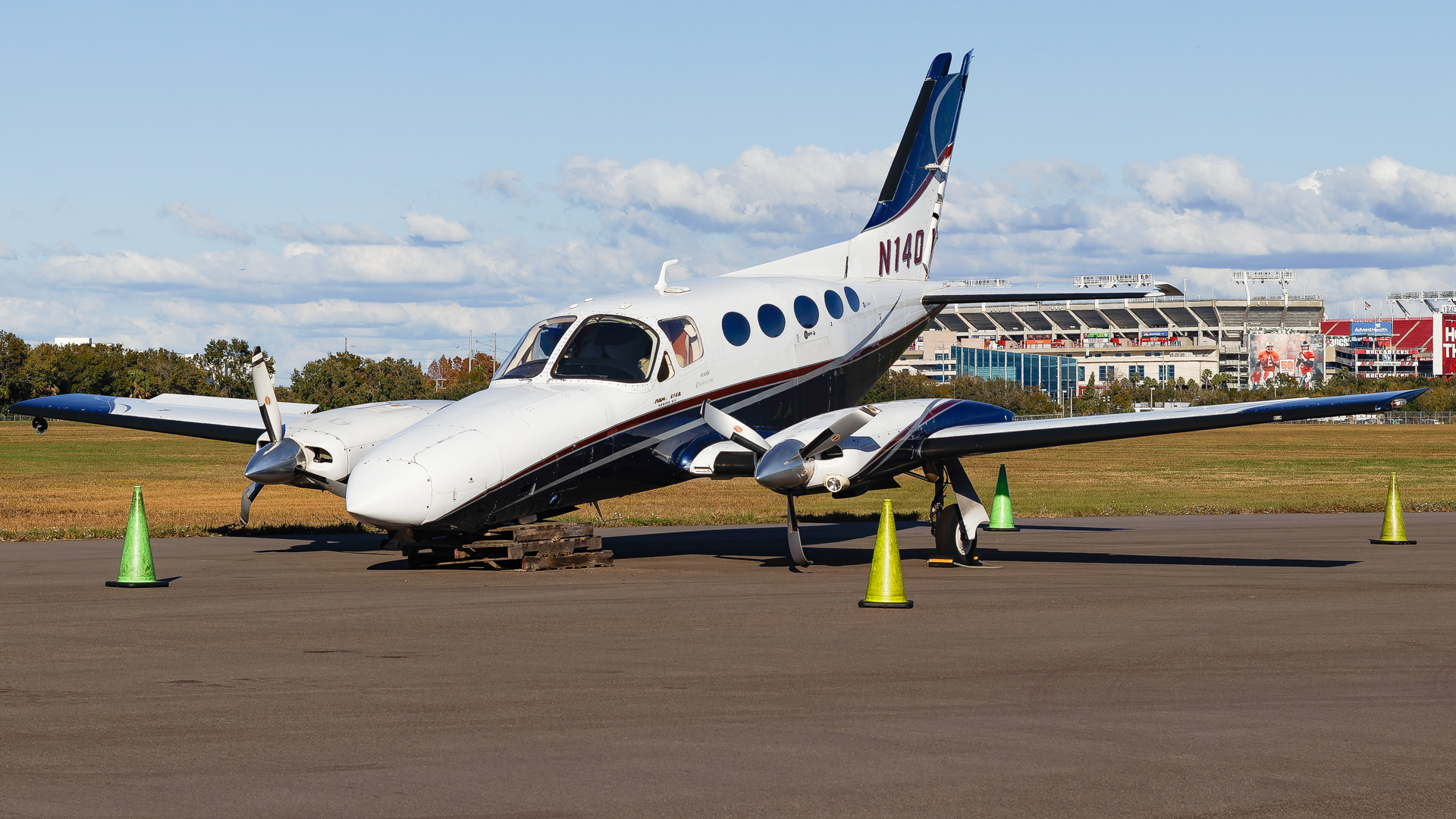 Full size: PRIVATE Cessna 414 N140KM at Tampa International Airport