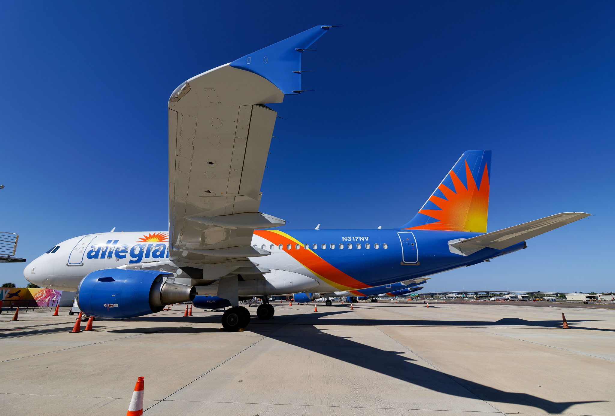 Full size: Allegiant Air Airbus A319 N317NV at St. Petersburg Clearwater International Airport
