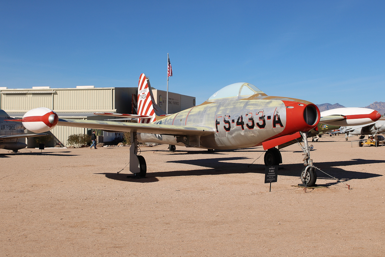 Full size: USAF - United States Air Force Republic F-84 Thunderjet 47-1433 at Davis Monthan Air Force Base