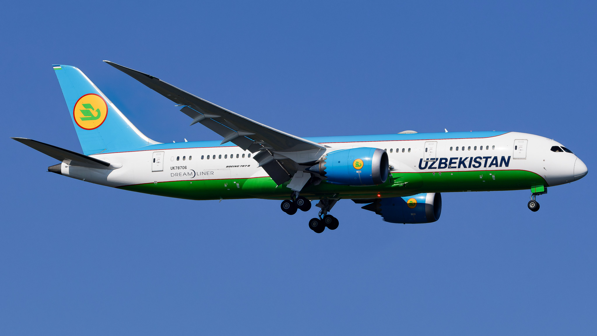 Full size: Uzbekistan Airways Boeing 787-8 UK78706 at John F. Kennedy International Airport