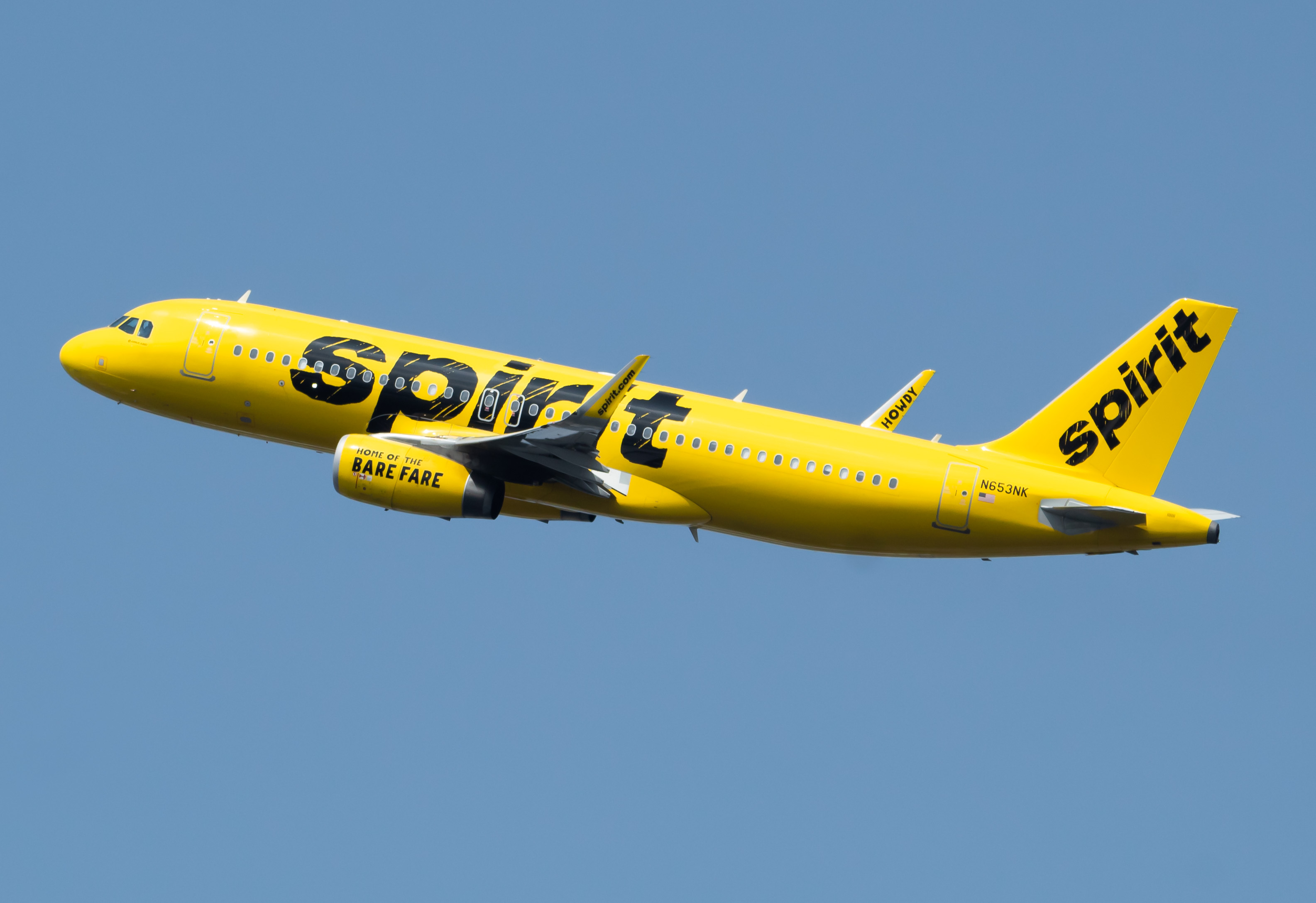 Full size: Spirit Airlines Airbus A320 N653NK at Newark Liberty International Airport