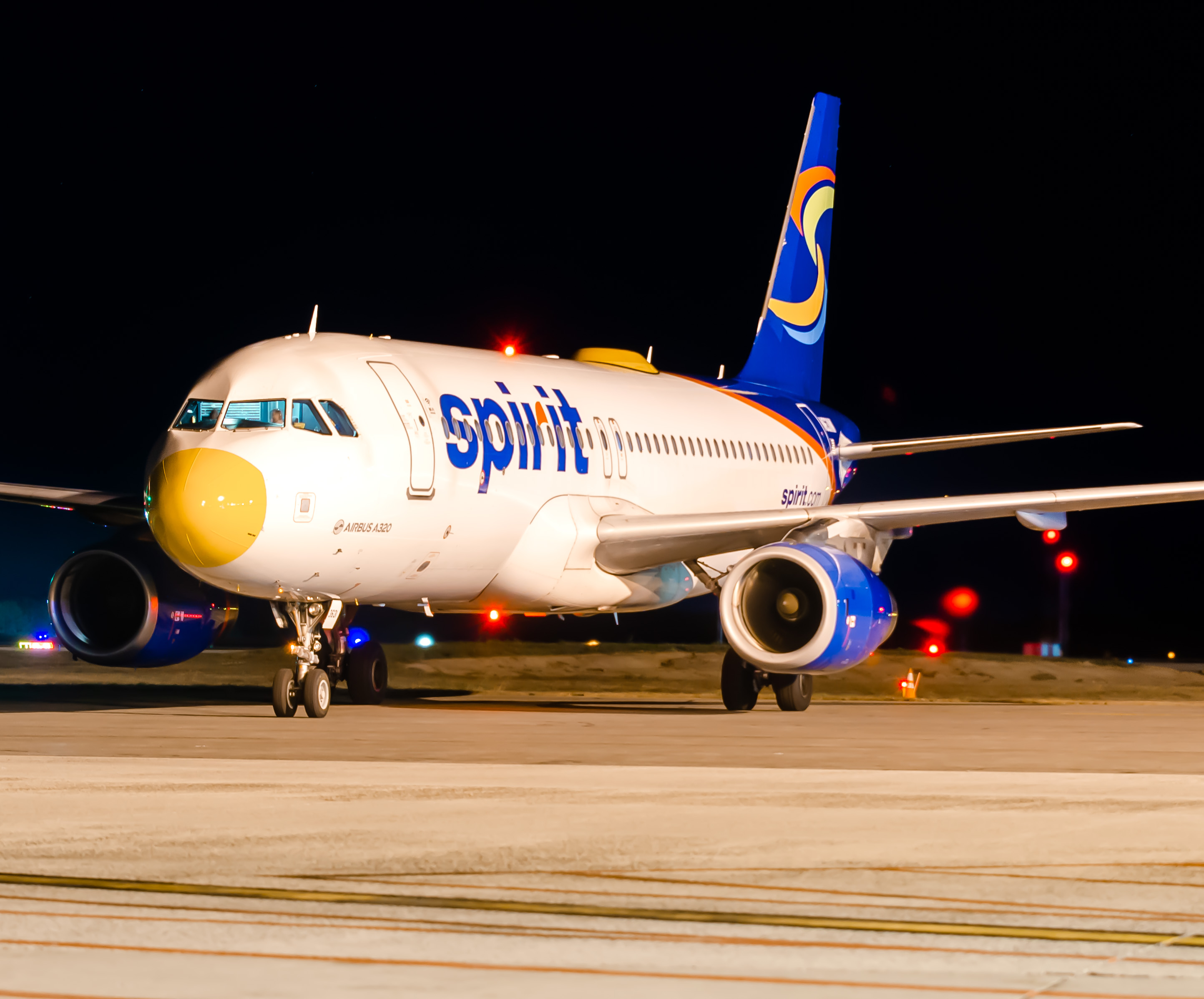 Full size: Spirit Airlines Airbus A320 N631NK at Atlantic City International Airport