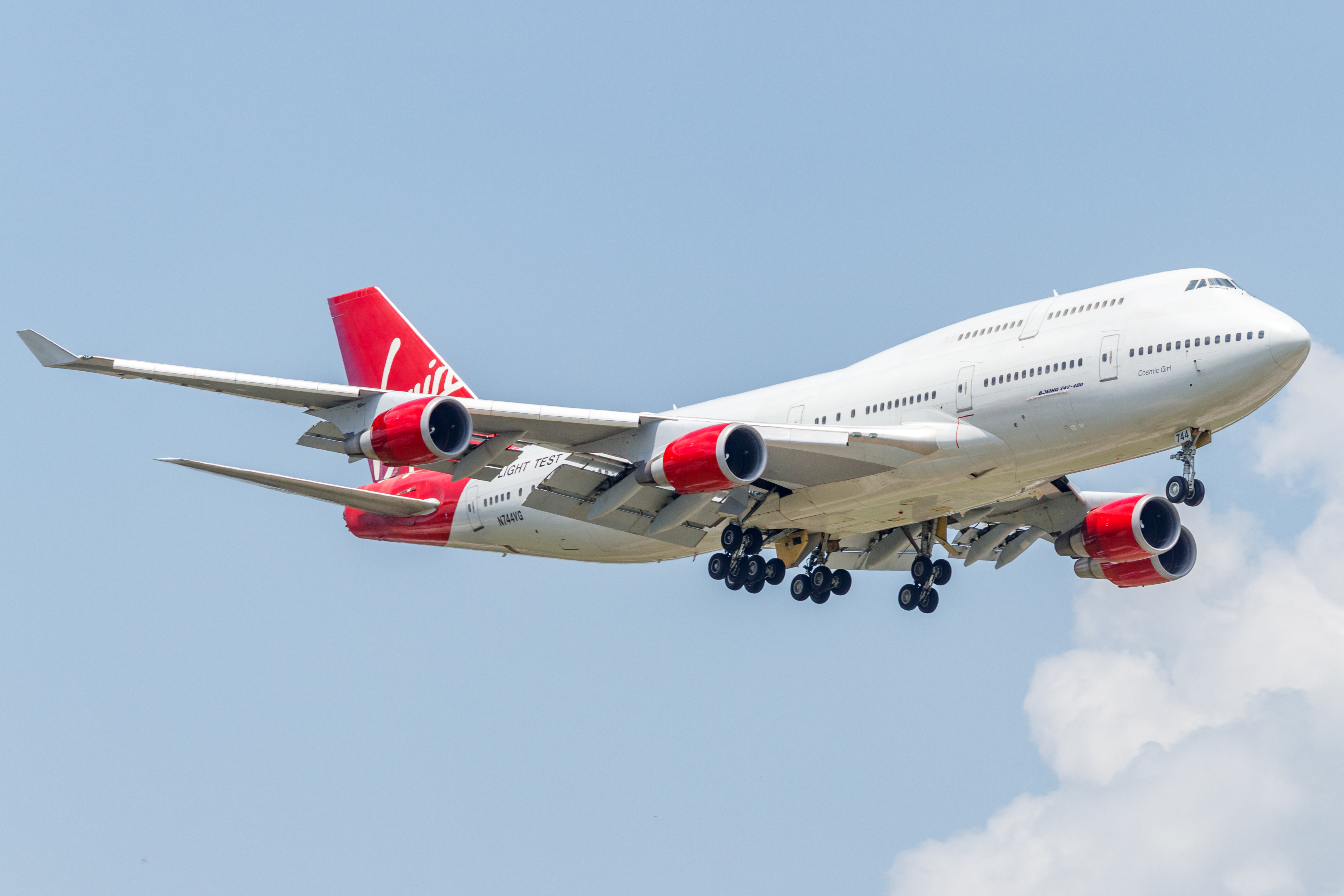 Full size: Virgin Atlantic Boeing 747-400 N744VG at Lake Charles Chennault International Airport