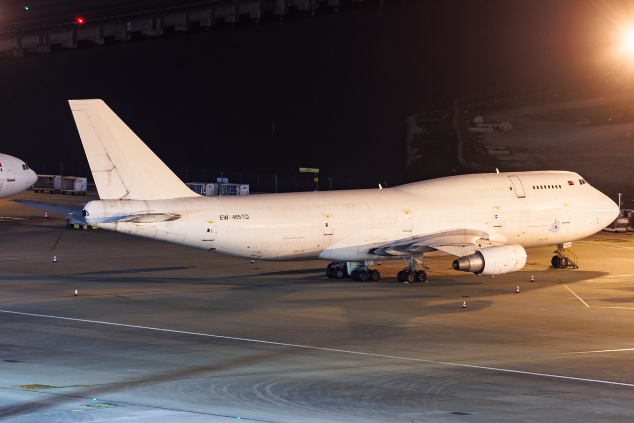 Full size: TransAviaExport Airlines Boeing 747-300 EW-465TQ at Macau International Airport