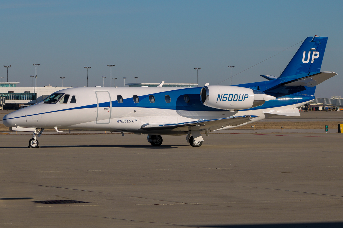 Full size: Wheels Up Cessna 560XL Citation Excel N500UP at Cincinnati/Northern Kentucky International Airport