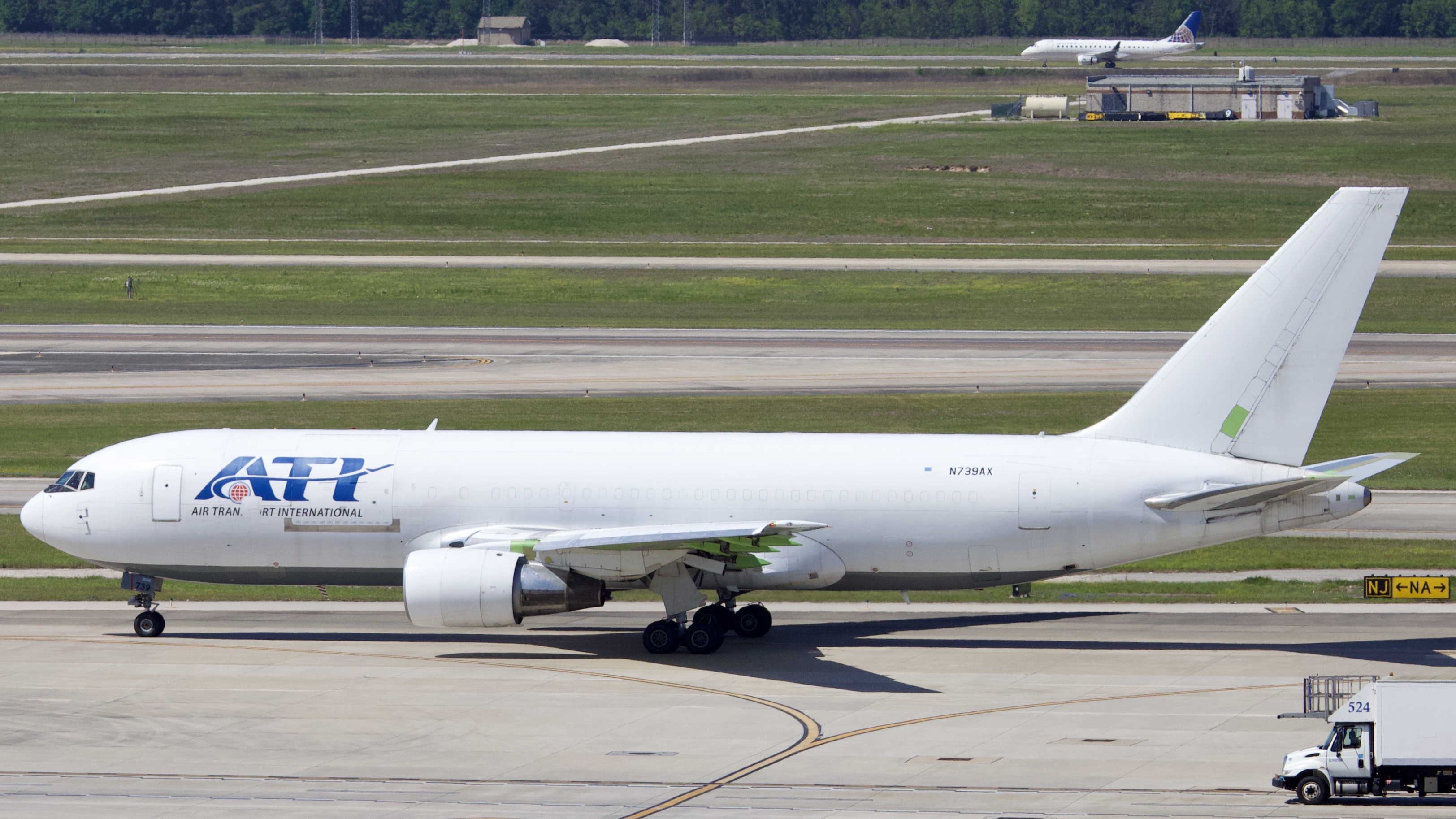 Full size: Air Transport International Boeing 767-200F N739AX at Houston-George Bush Intercontinental Airport