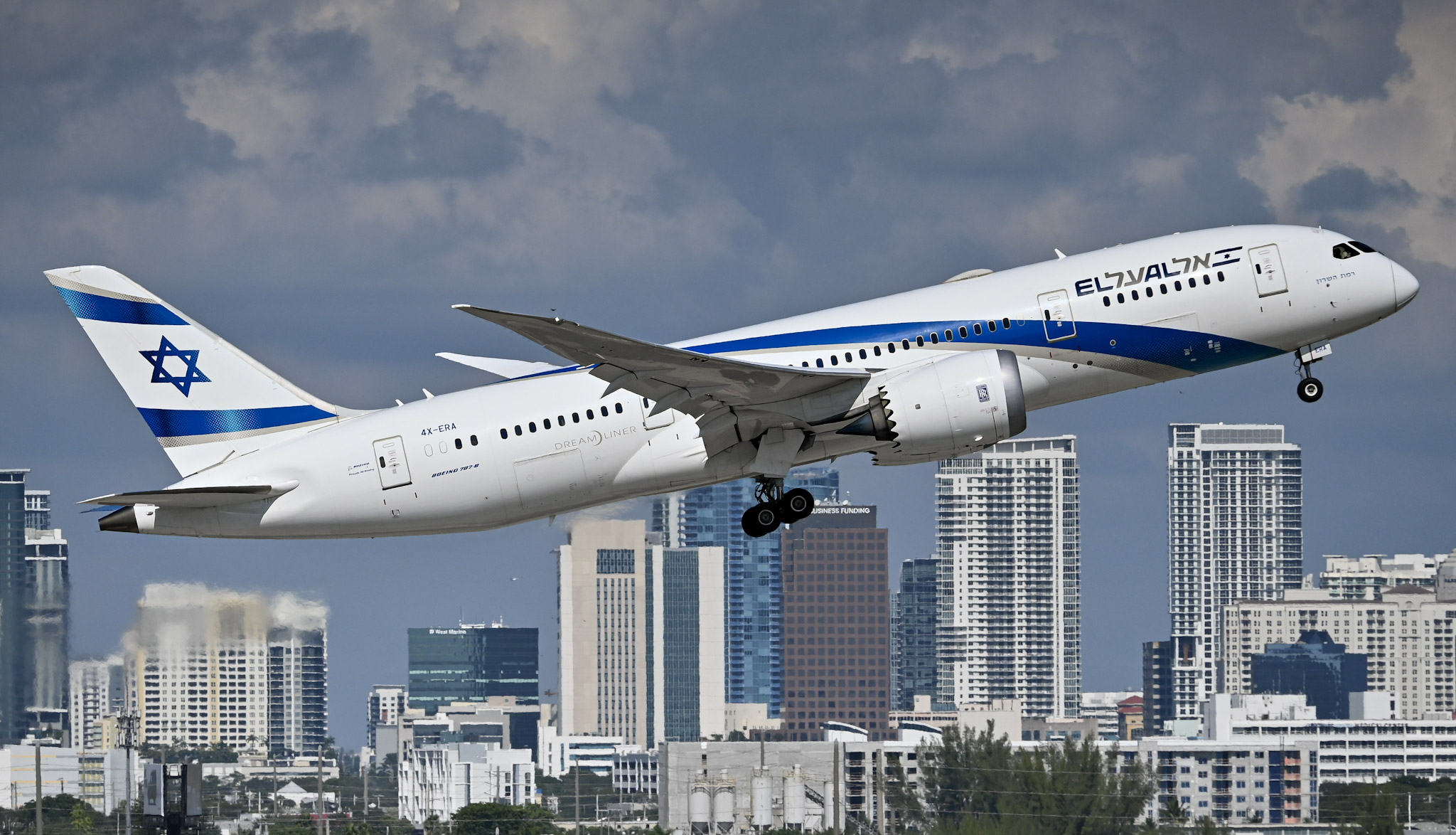 Full size: EI AI Boeing 787-8 4X-ERA at Fort Lauderdale/Hollywood International Airport