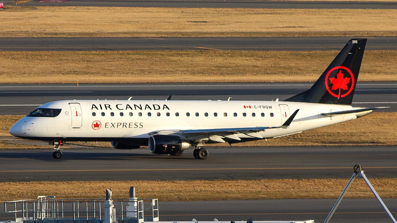 Full size: Air Canada Express Embraer E175 C-FRQW at General Edward Lawrence Logan International Airport