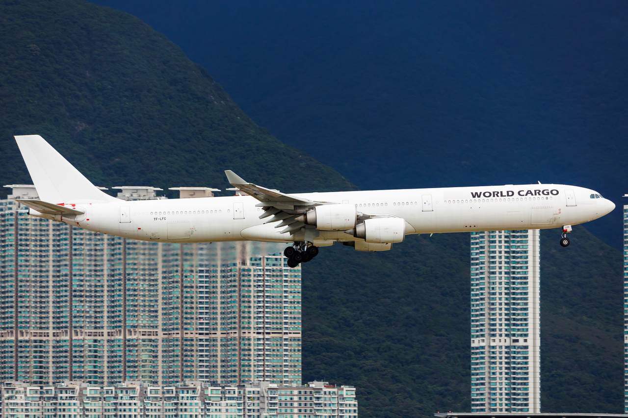 Full size: Air Atlanta Icelandic Airbus A340-600 TF-LFC at Hong Kong International Airport