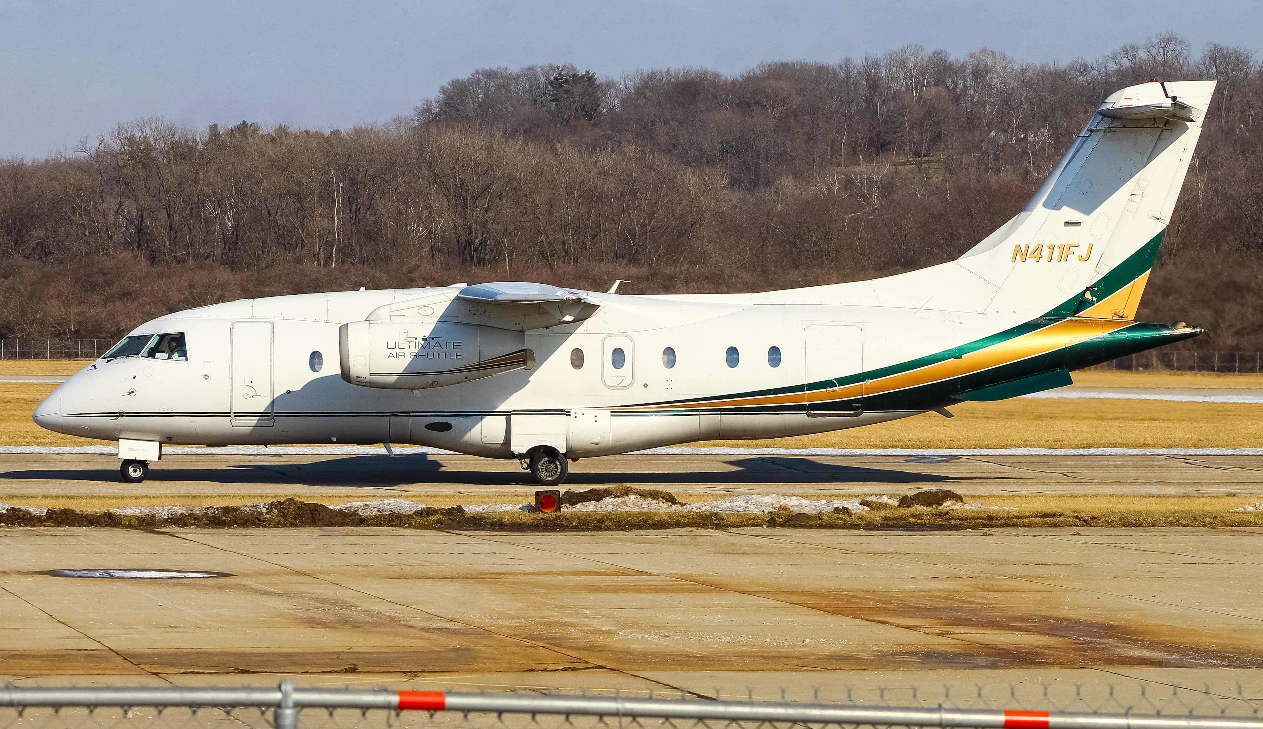 Full size: Ultimate Air Shuttle Dornier 328 JET N411FJ at Cincinnati Municipal Airport/Lunken Field