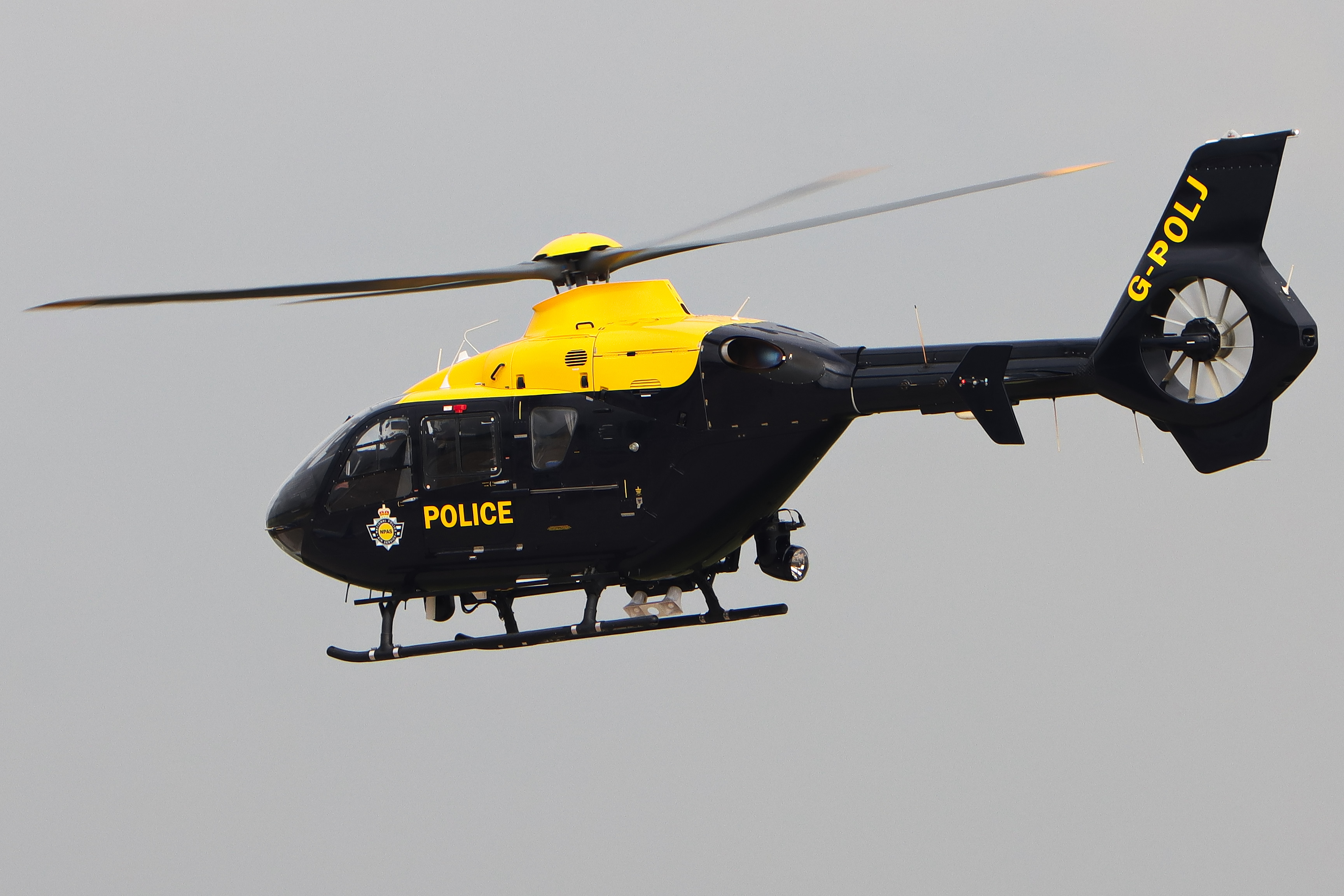 Full size: United Kingdom Police Eurocopter EC135T2 G-POLJ at Birmingham Airport