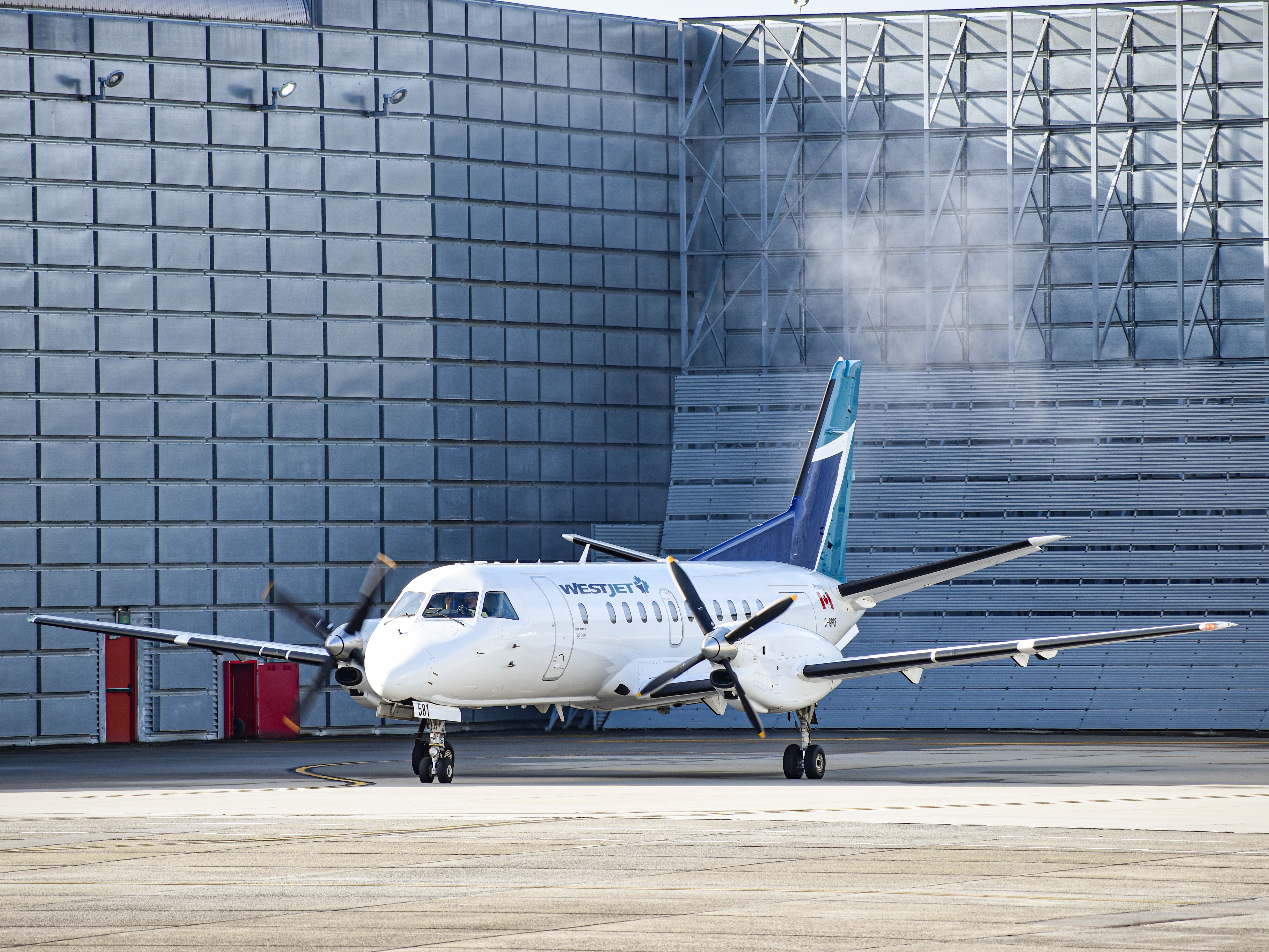Full size: Westjet Link Saab 340 C-GPCF at Vancouver International Airport