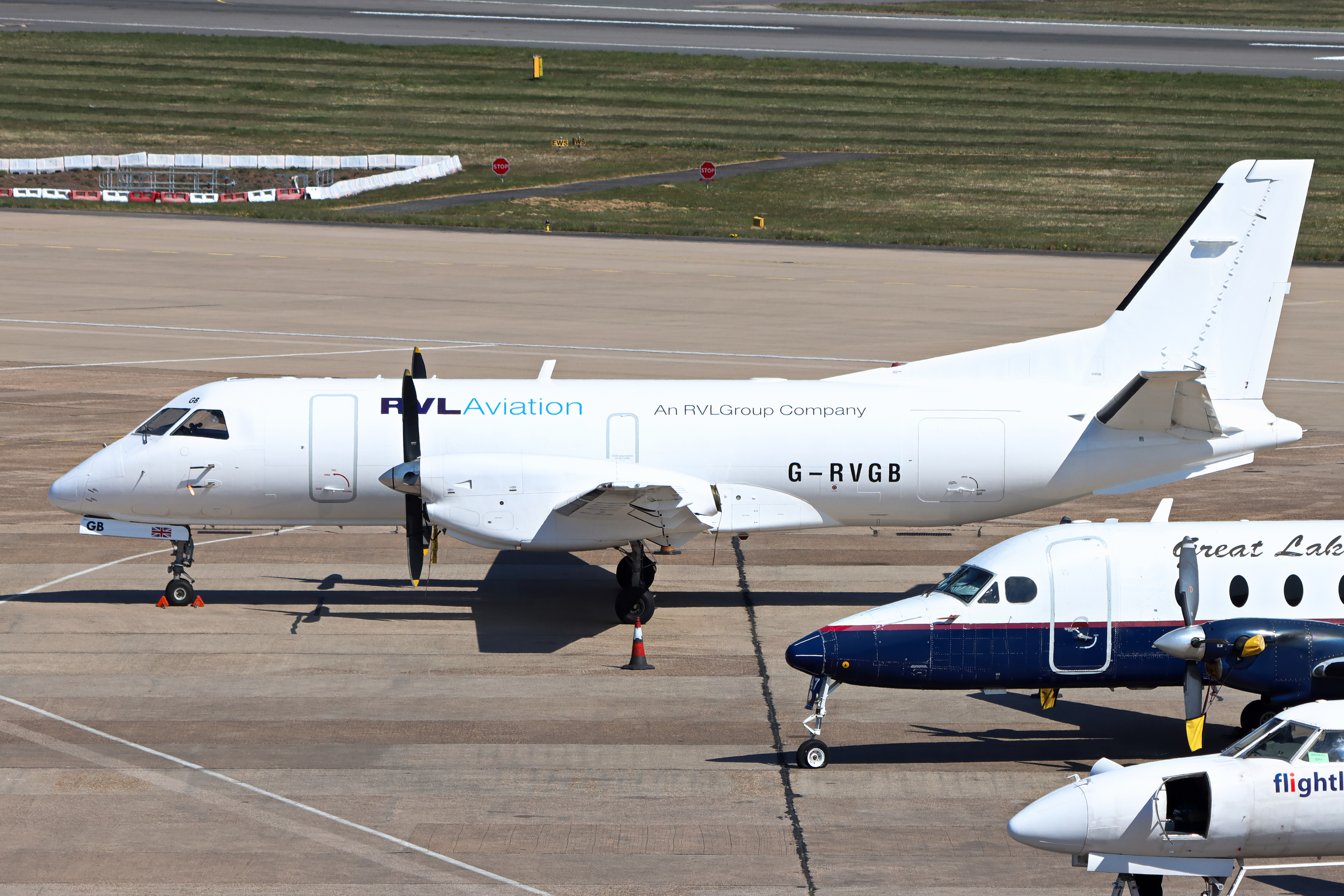 Full size: RVL Aviation Saab 340B G-RVGB at Birmingham Airport