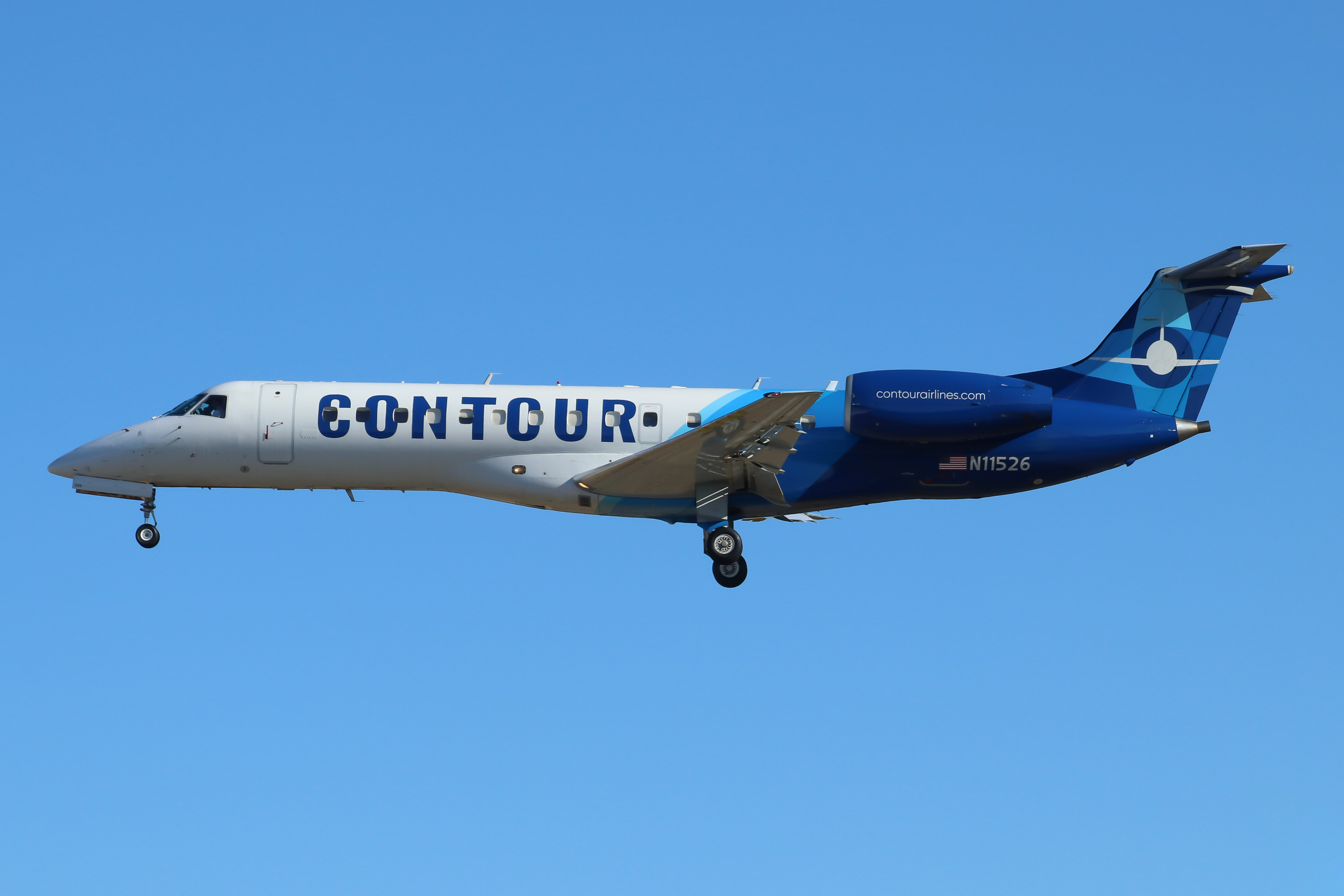 Full size: Contour Aviation Embraer ERJ135 N11526 at Baltimore/Washington International Thurgood Marshall Airport