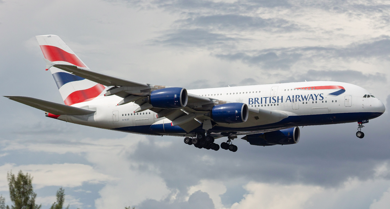 Full size: British Airways Airbus A380-800 G-XLEC at Miami International Airport