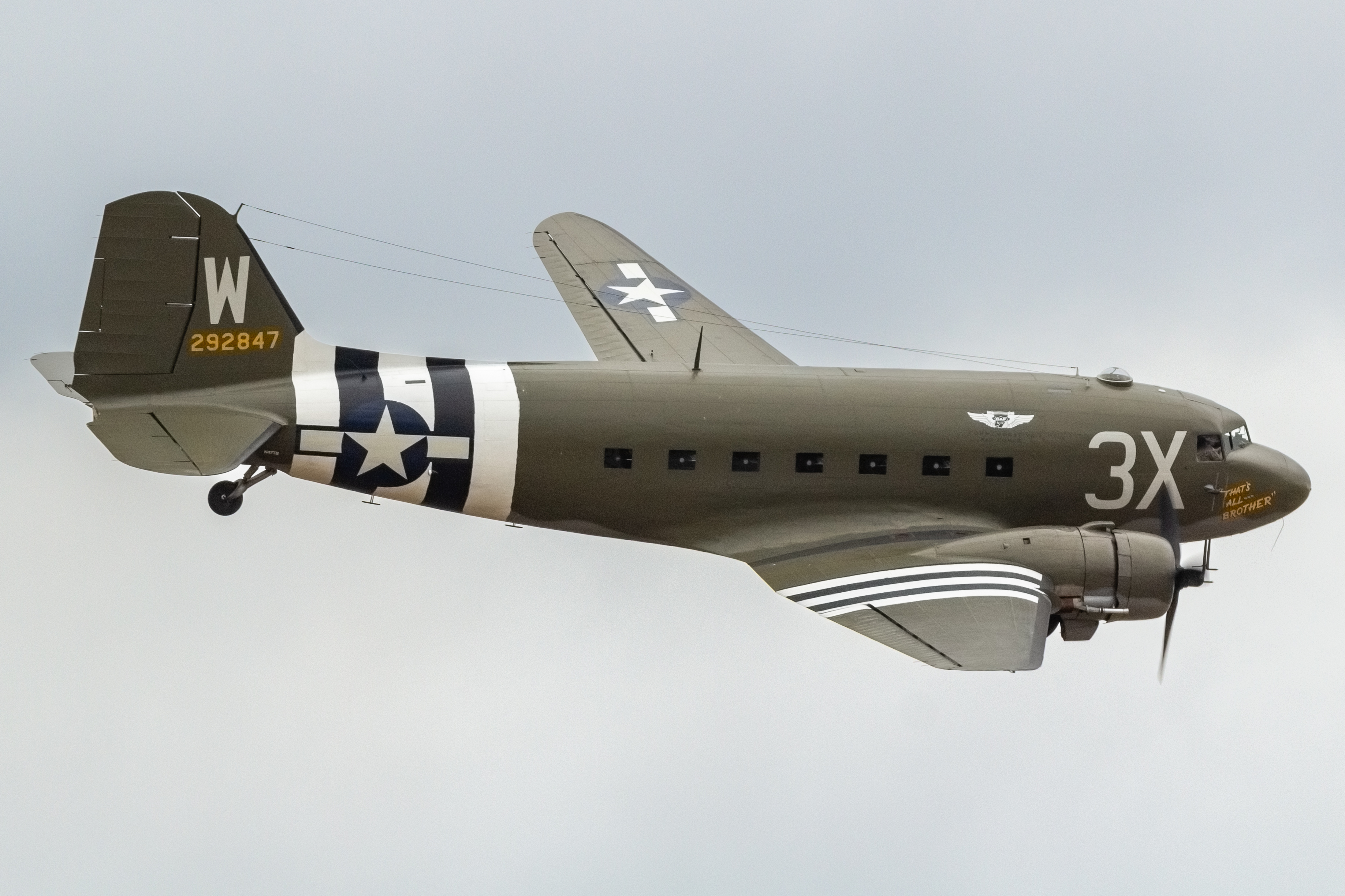 Full size: American Airpower Heritage Flying Museum Douglas C-47 Skytrain N47TB at Ellington Airport
