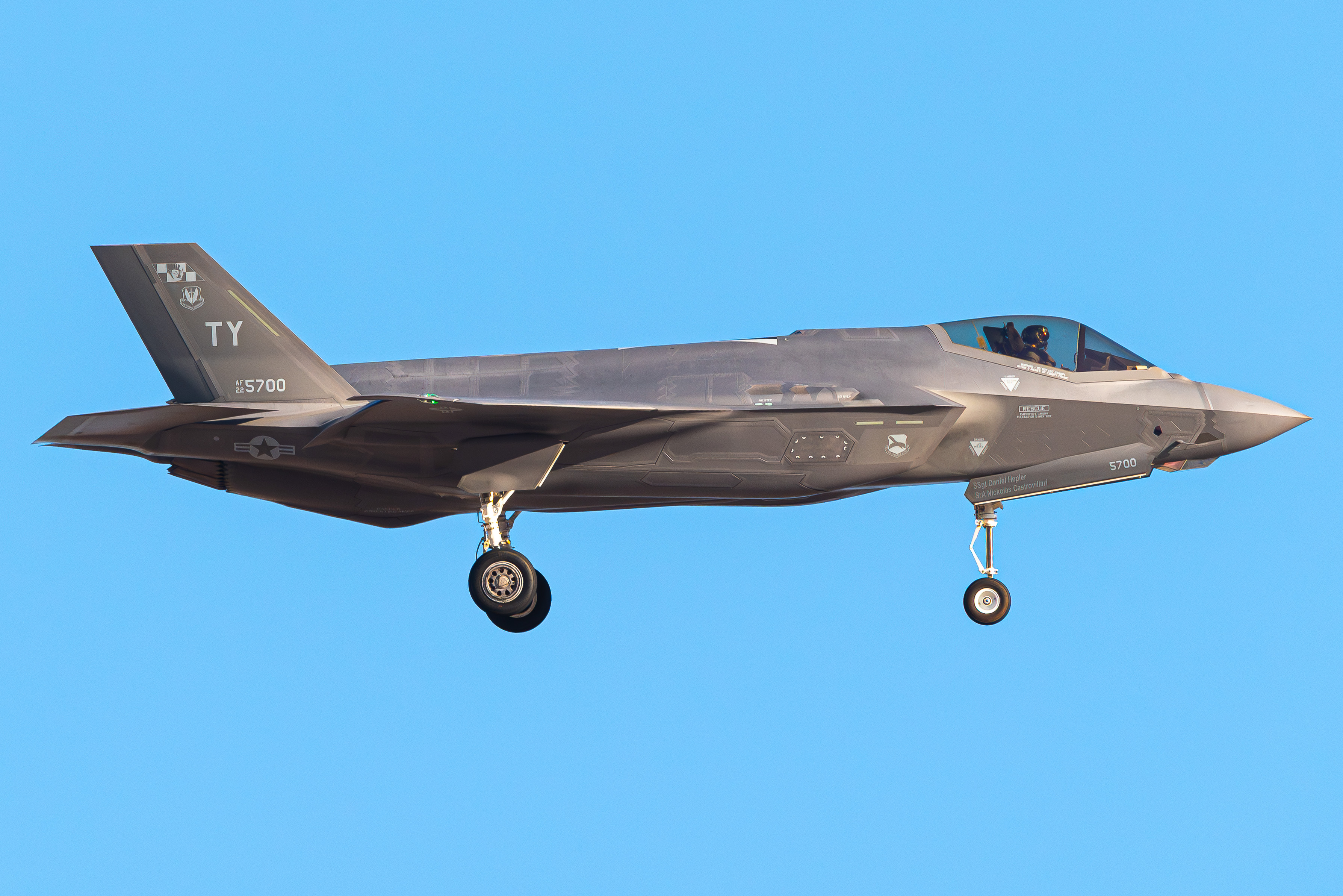 Full size: USAF - United States Air Force Lockheed Martin F-35 Lightning 22-5700 at Nellis Air Force Base