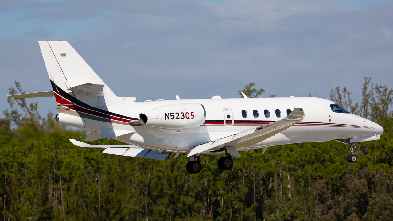 Full size: NetJets Cessna Citation Latitude N523QS at Naples Municipal Airport