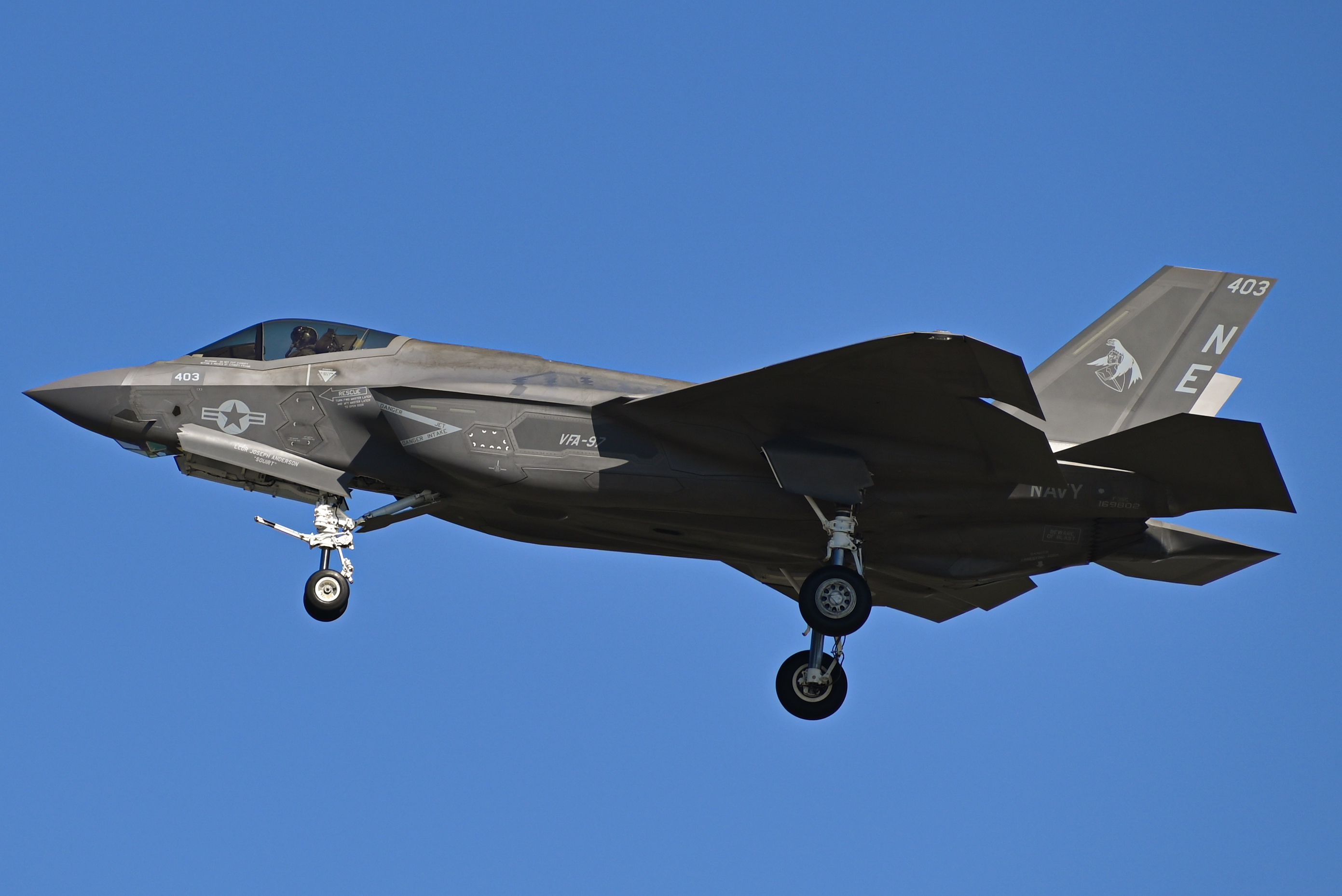 Full size: USN - United States Navy Lockheed Martin F-35 Lightning II 169802 at North Island NAS