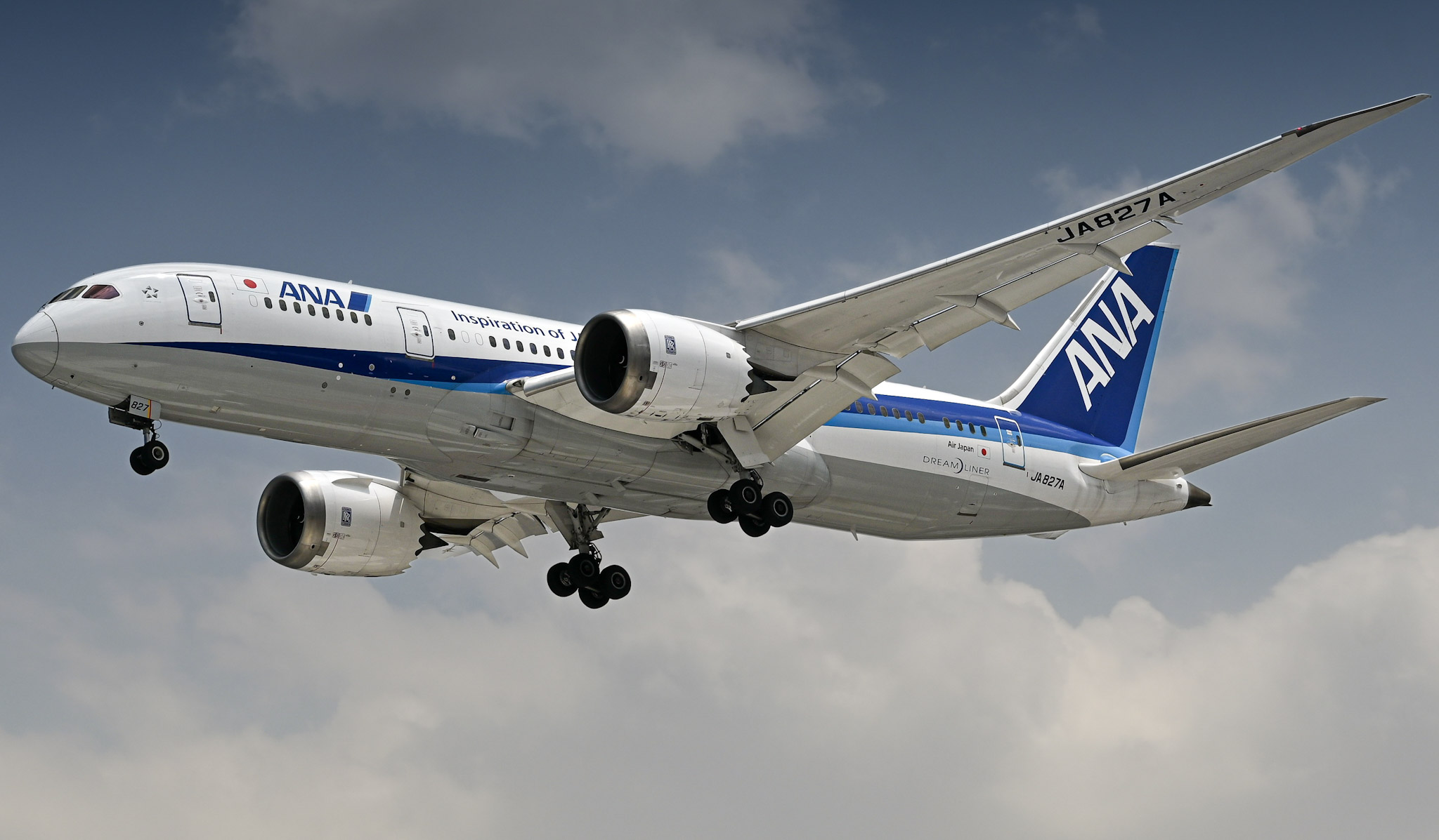 Full size: All Nippon Airways Boeing 787-8 JA827A at Mexico City International Airport