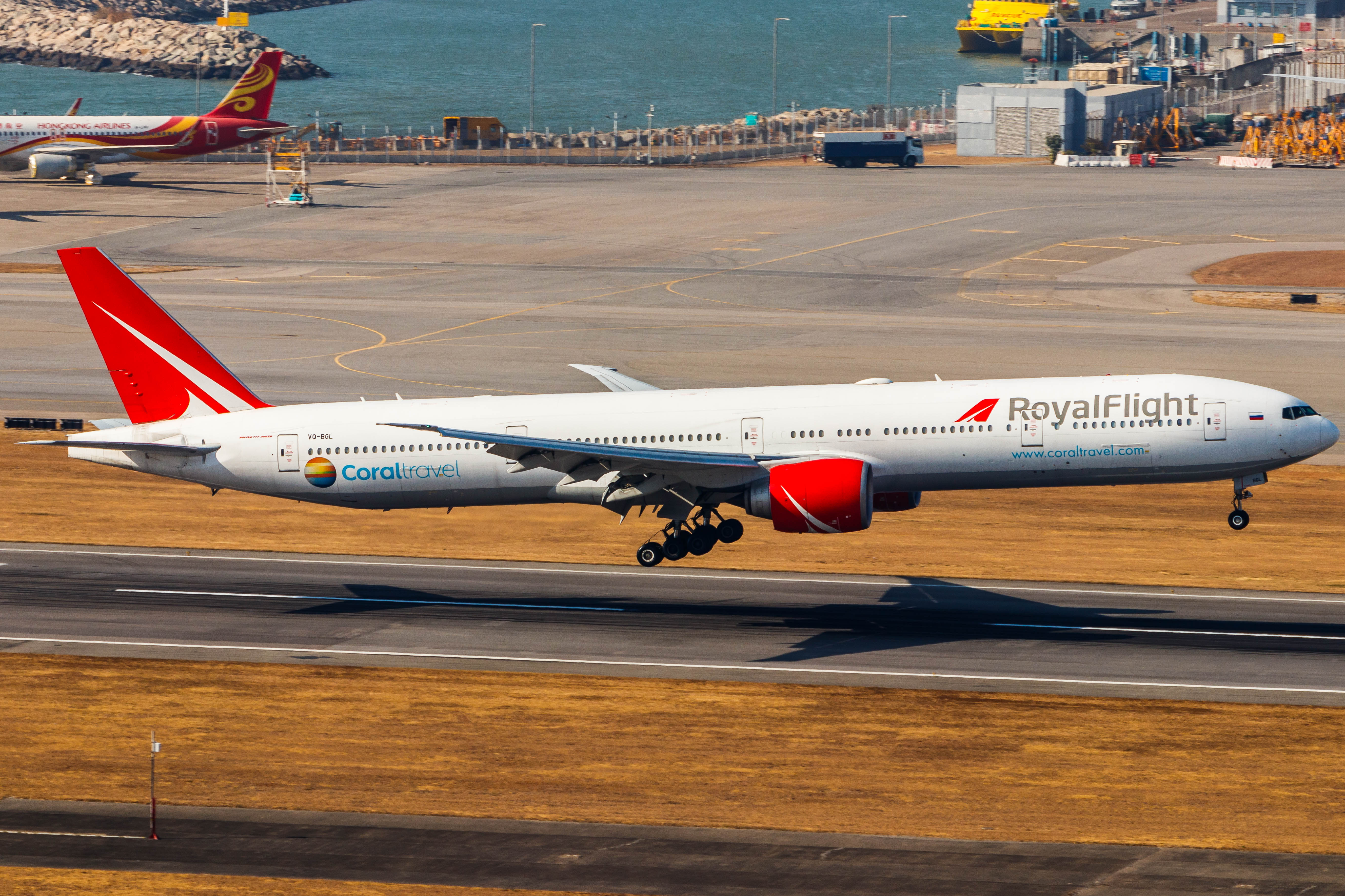 Full size: Royal Flight Boeing 777-300ER VQ-BGL at Hong Kong International Airport