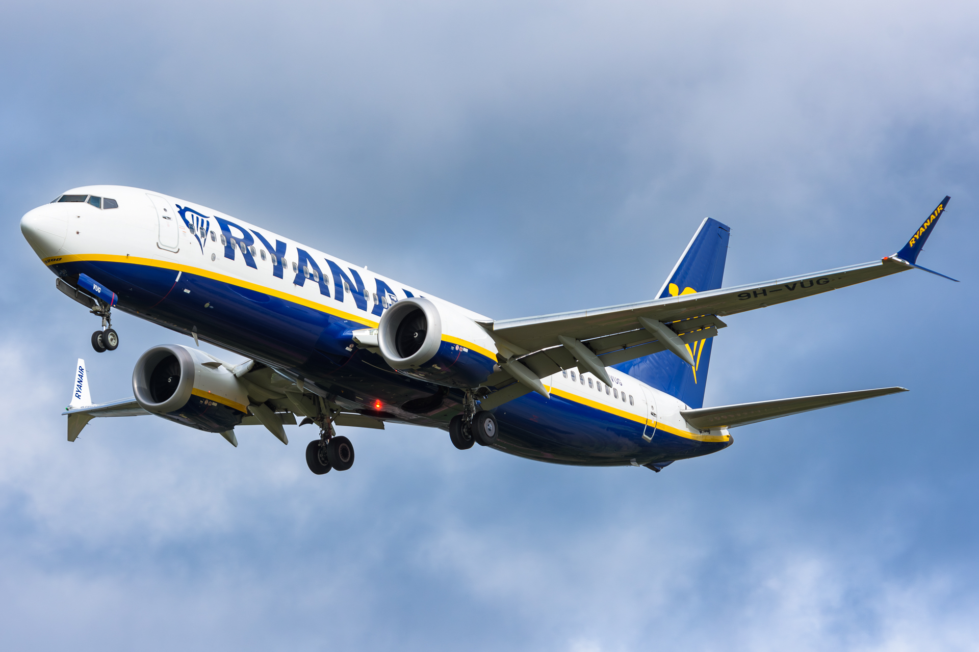 Full size: RyanAir Boeing 737 MAX 8 9H-VUG at Eindhoven Airport