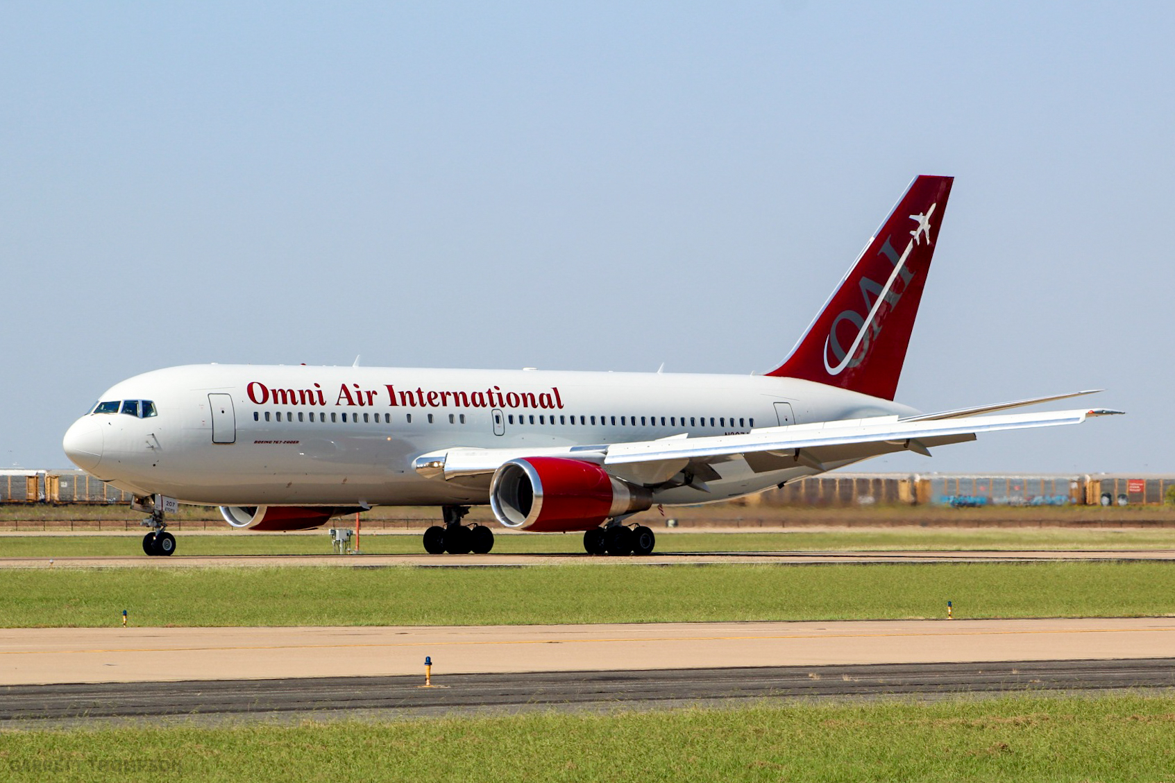 Full size: Omni Air International Boeing 767-200 N207AX at Fort Worth Alliance Airport