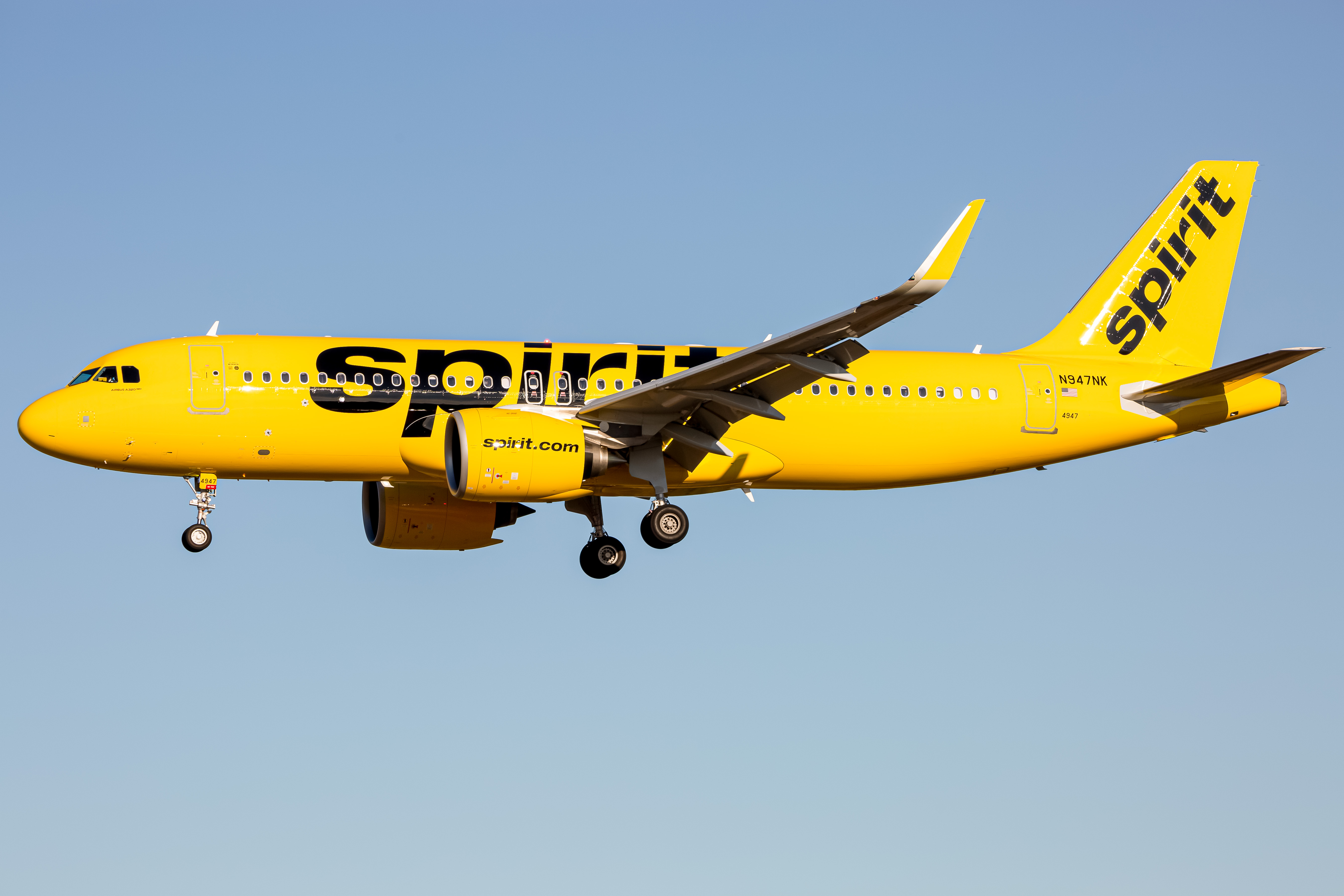 Full size: Spirit Airlines Airbus A320NEO N947NK at Baltimore/Washington International Thurgood Marshall Airport