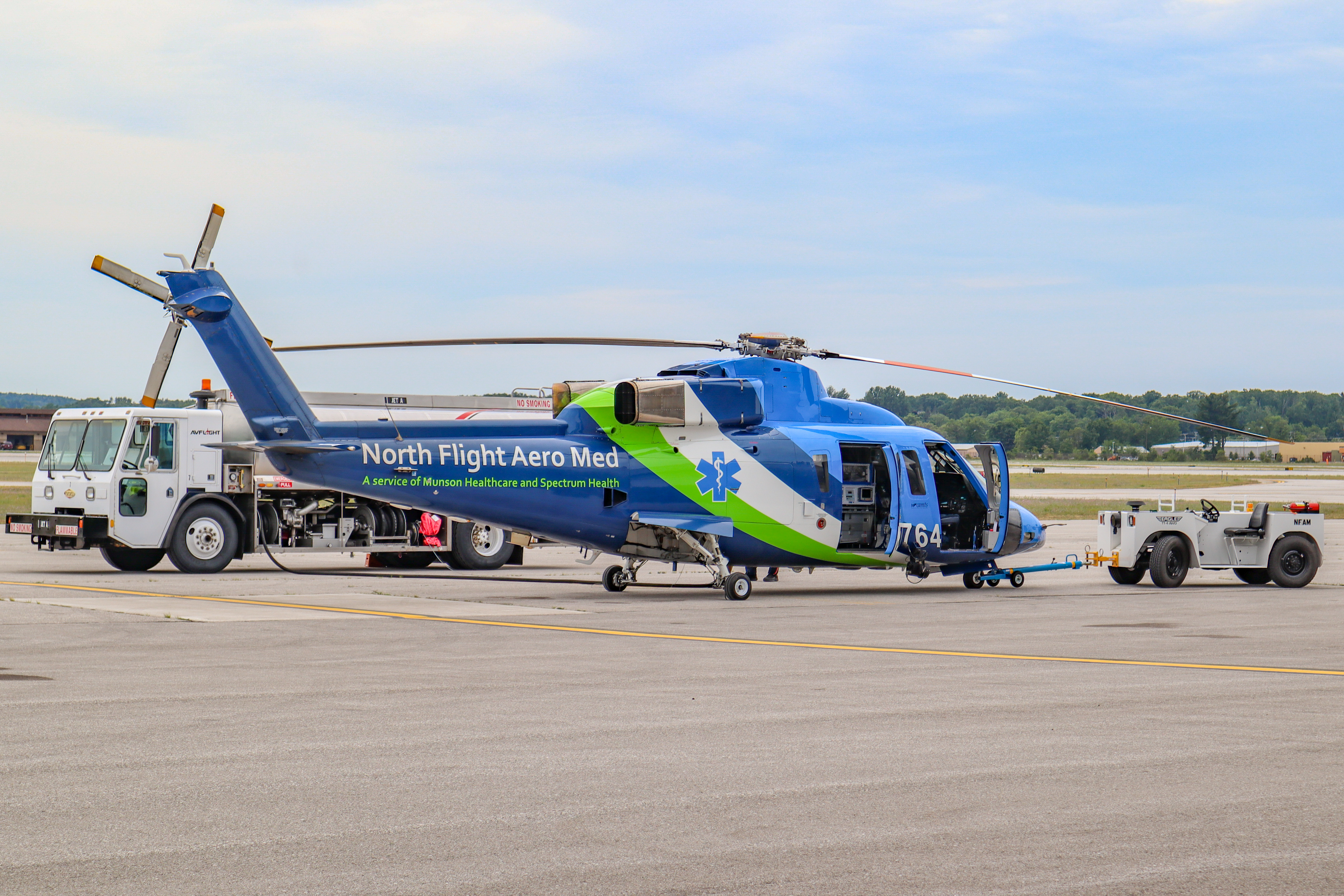 Full size: North Flight Aero Med Sikorsky S-76B N764AM at Cherry Capital Airport