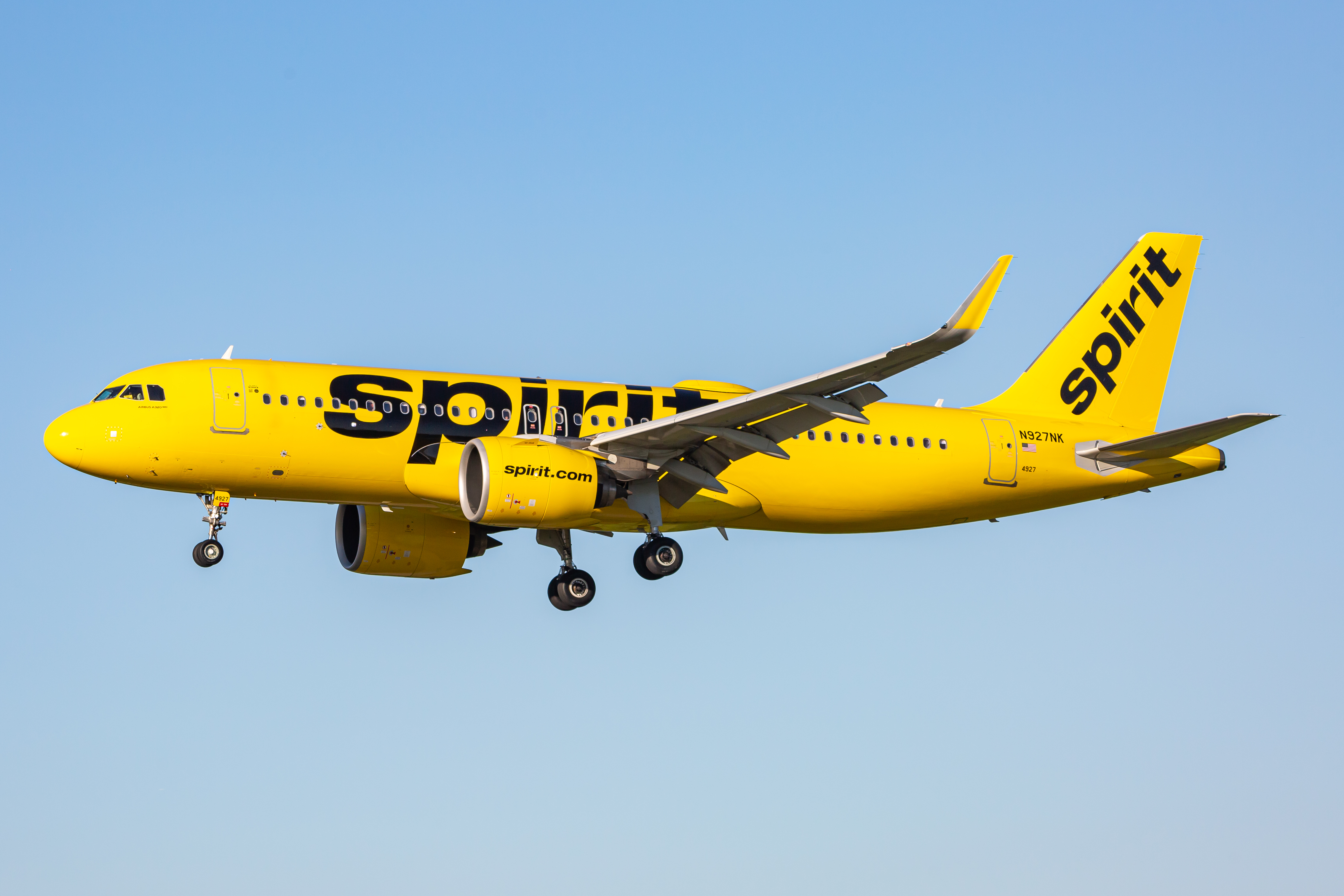 Full size: Spirit Airlines Airbus A320NEO N927NK at Baltimore/Washington International Thurgood Marshall Airport