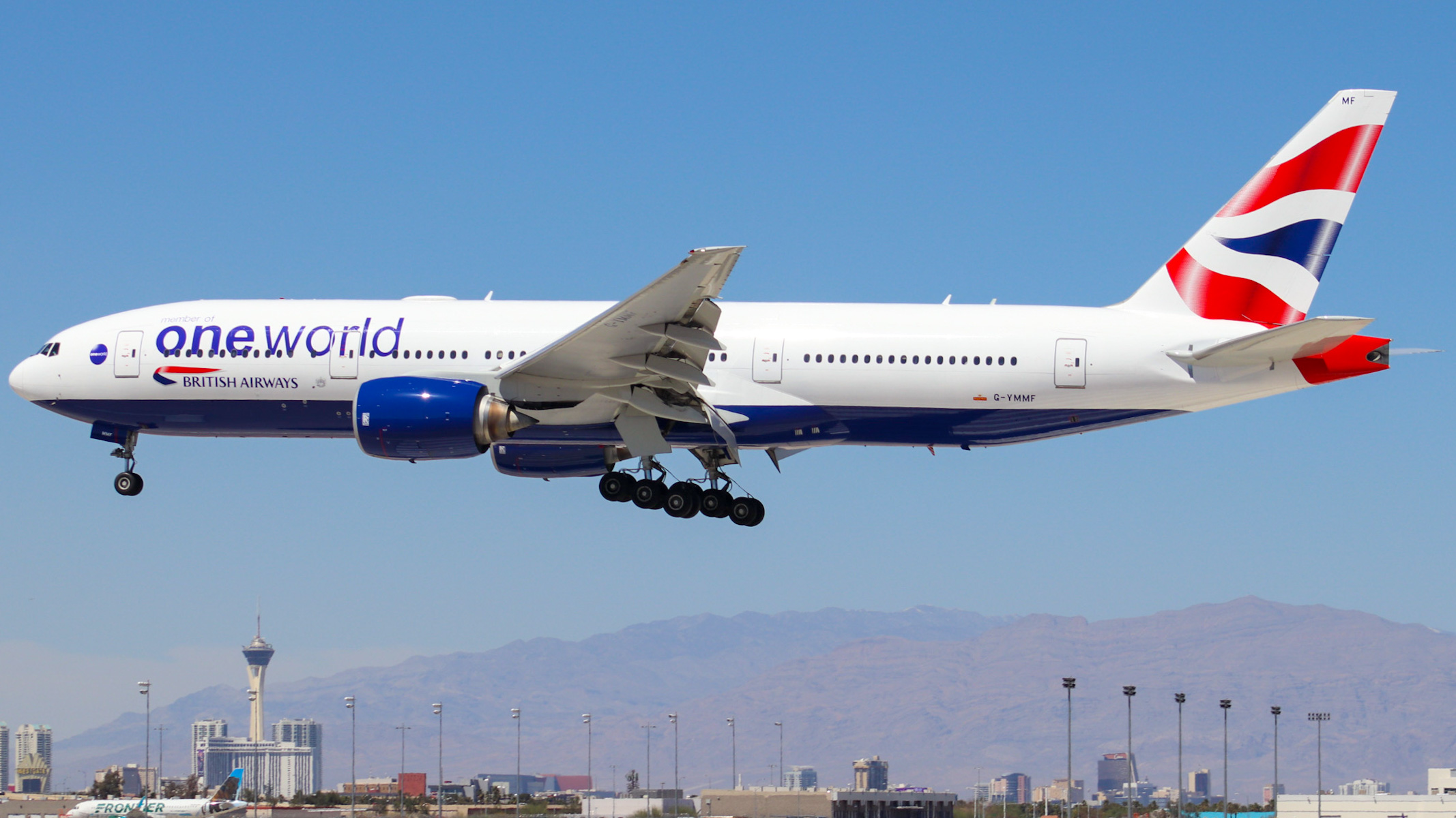 Full size: British Airways Boeing 777-200 G-YMMF at Harry Reid International Airport