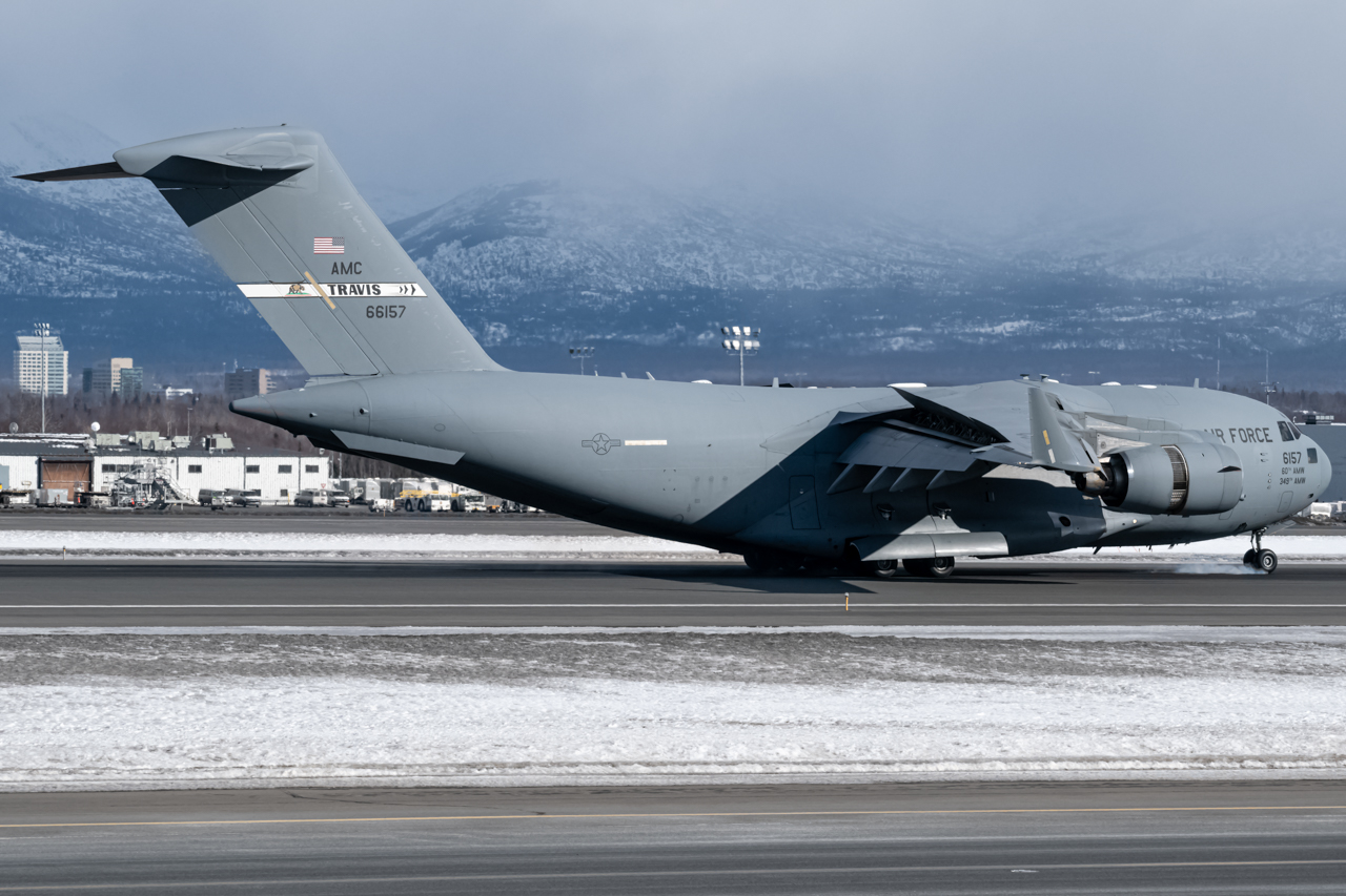 Full size: USAF - United States Air Force Boeing C-17 Globemaster III 06-6157 at Anchorage Ted Stevens International Airport