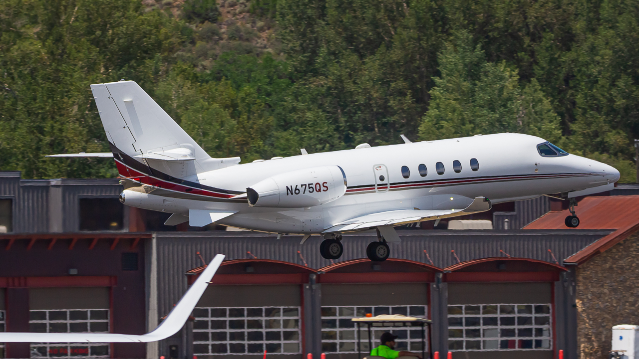 Full size: NetJets Cessna Citation Latitude N675QS at Aspen-Pitkin County Airport/Sardy Field