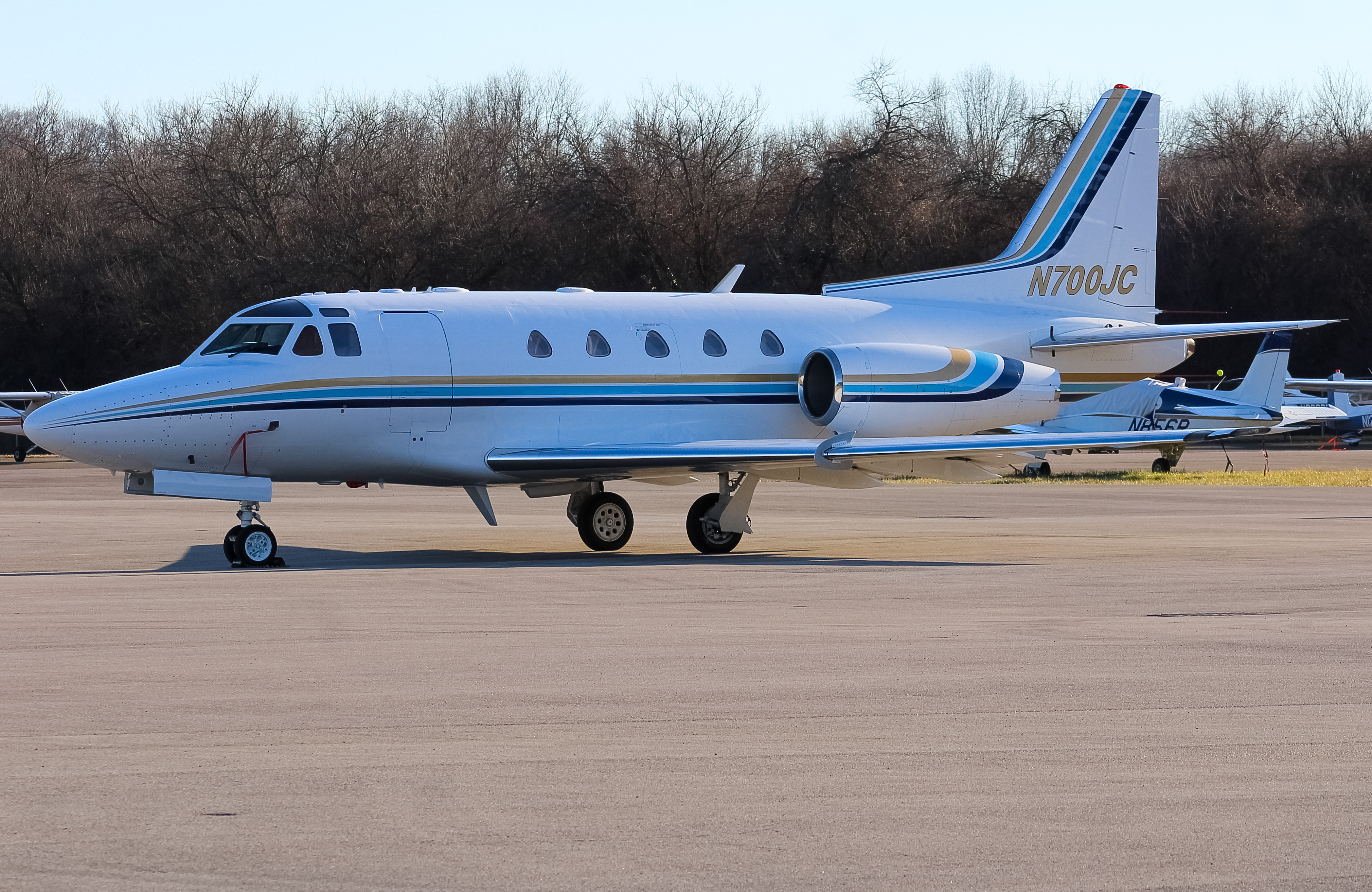 Full size: PRIVATE  Rockwell Sabreliner N700JC at Cincinnati Municipal Airport/Lunken Field