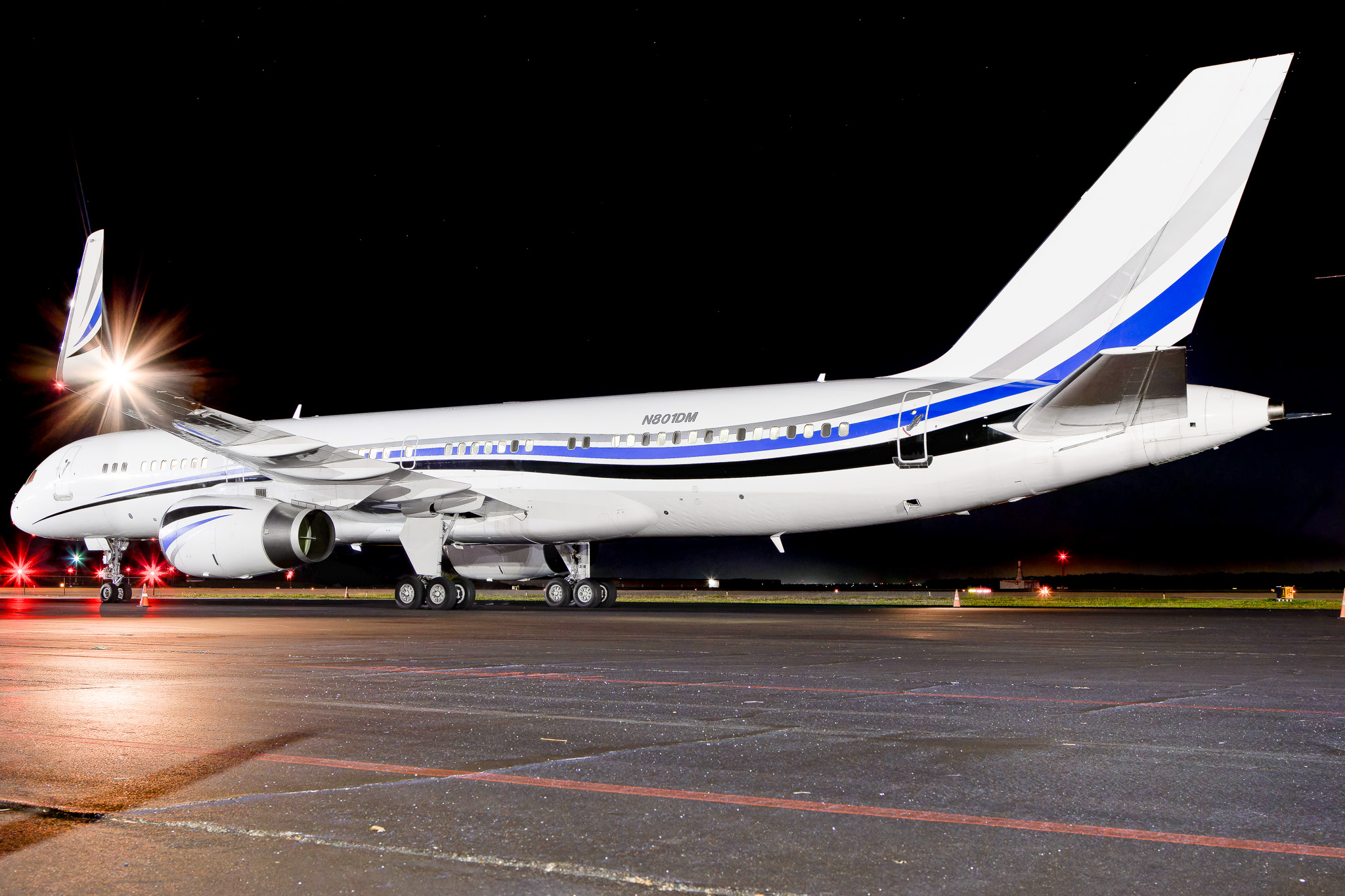 Full size: Private  Boeing 757-200 N801DM at St. Petersburg Clearwater International Airport