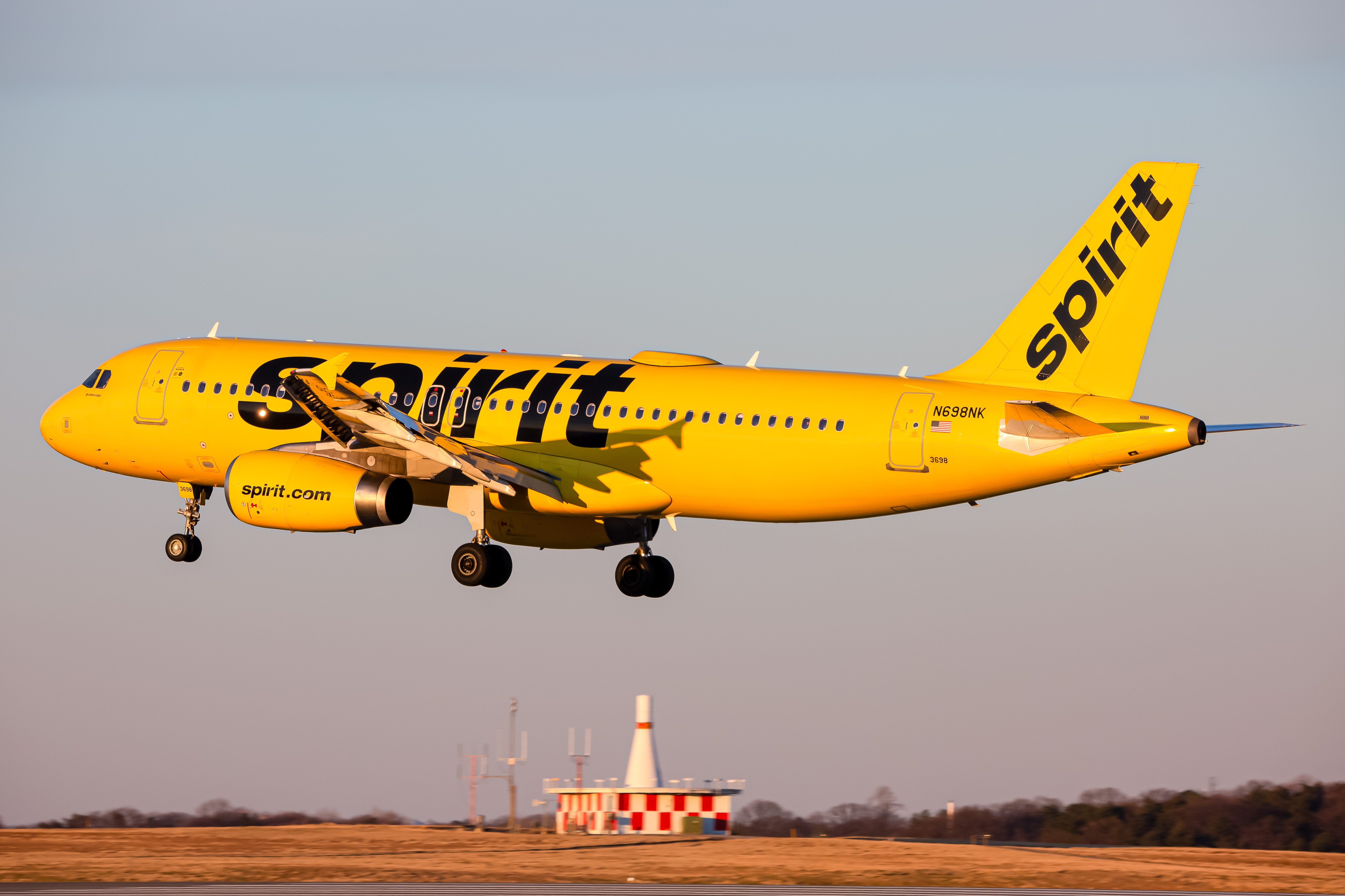 Full size: Spirit Airlines Airbus A320 N698NK at Baltimore/Washington International Thurgood Marshall Airport
