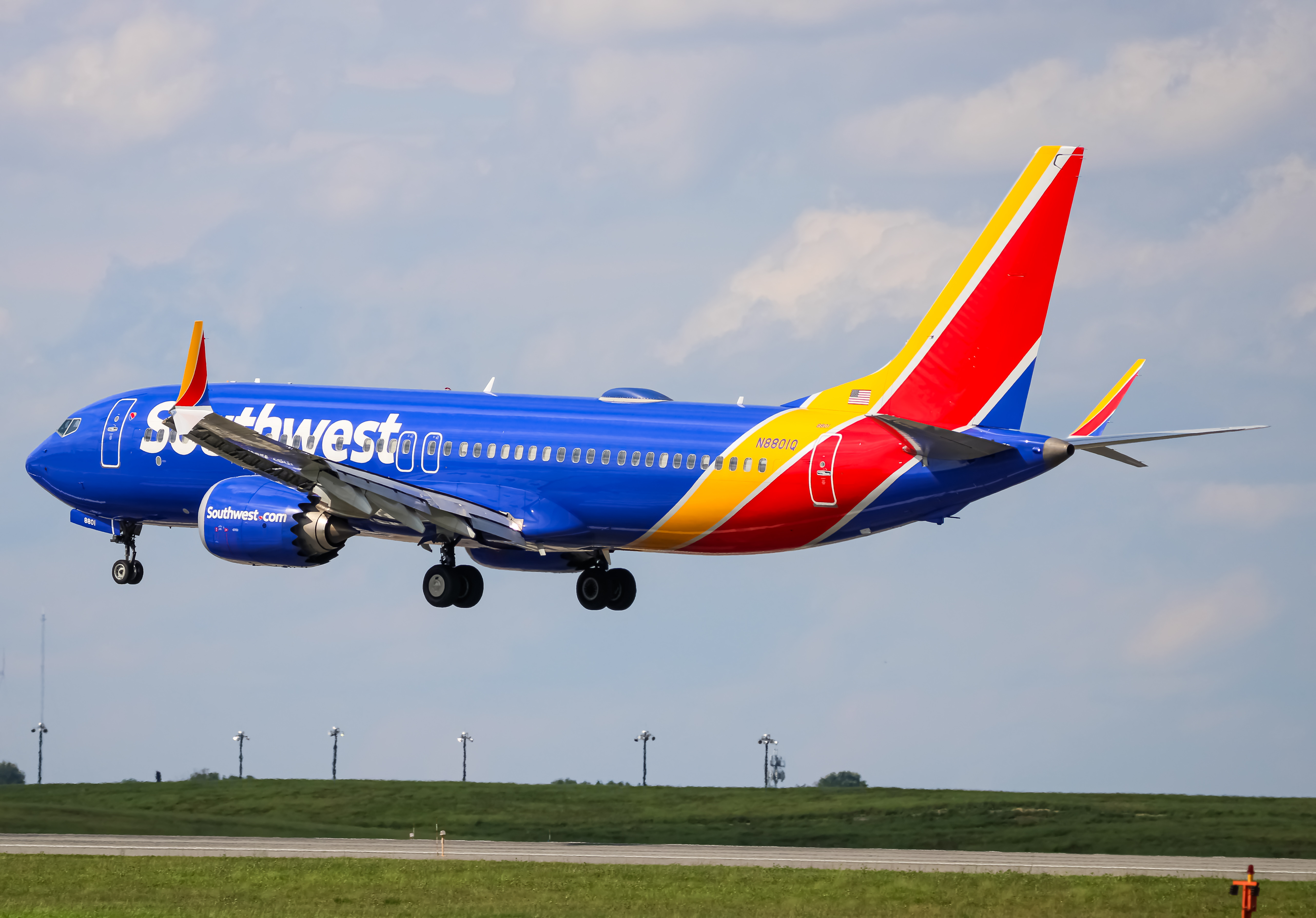 Full size: Southwest Airlines Boeing 737 MAX 8 N8801Q at Baltimore/Washington International Thurgood Marshall Airport