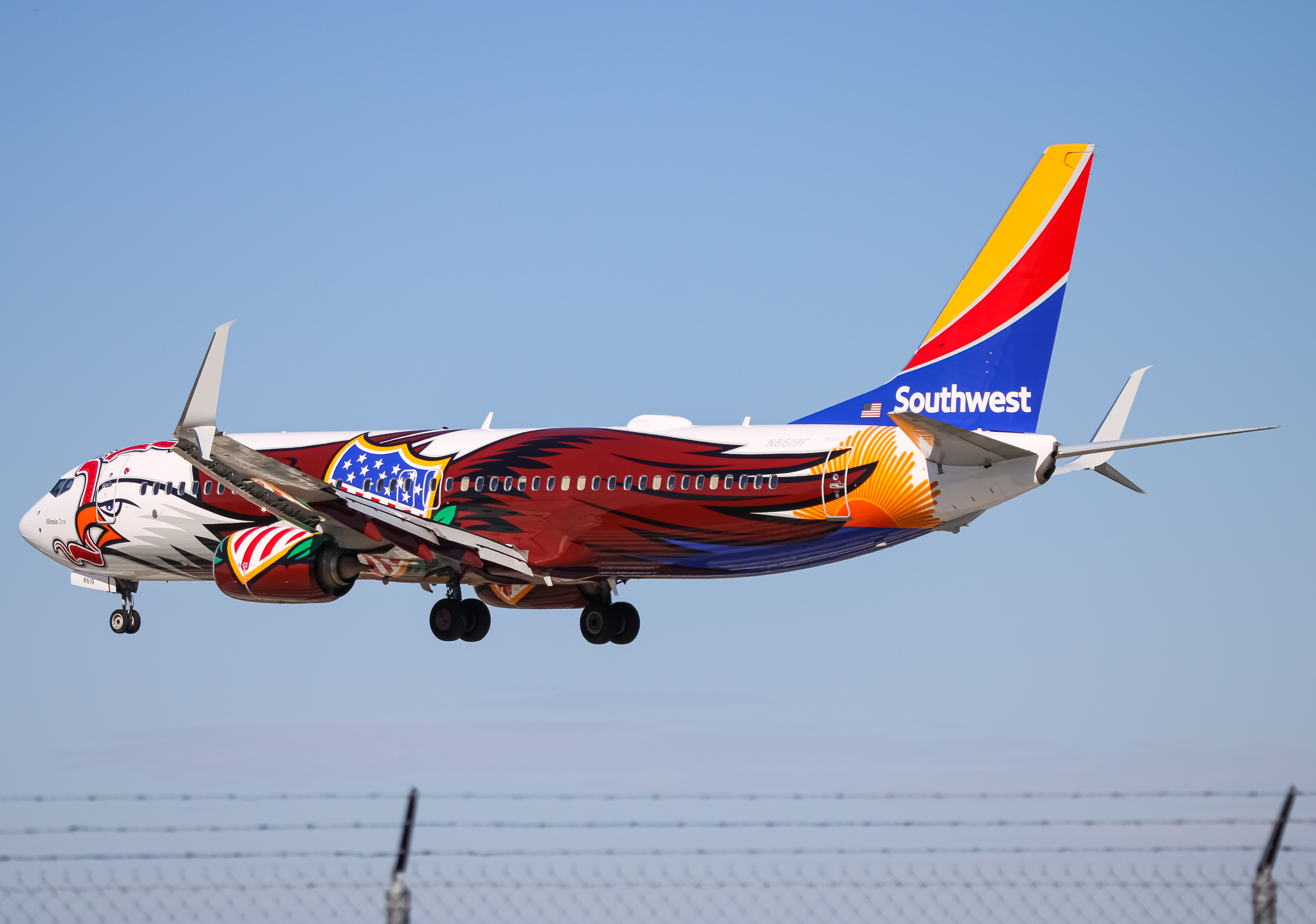 Full size: Southwest Airlines Boeing 737-800 N8619F at Baltimore/Washington International Thurgood Marshall Airport