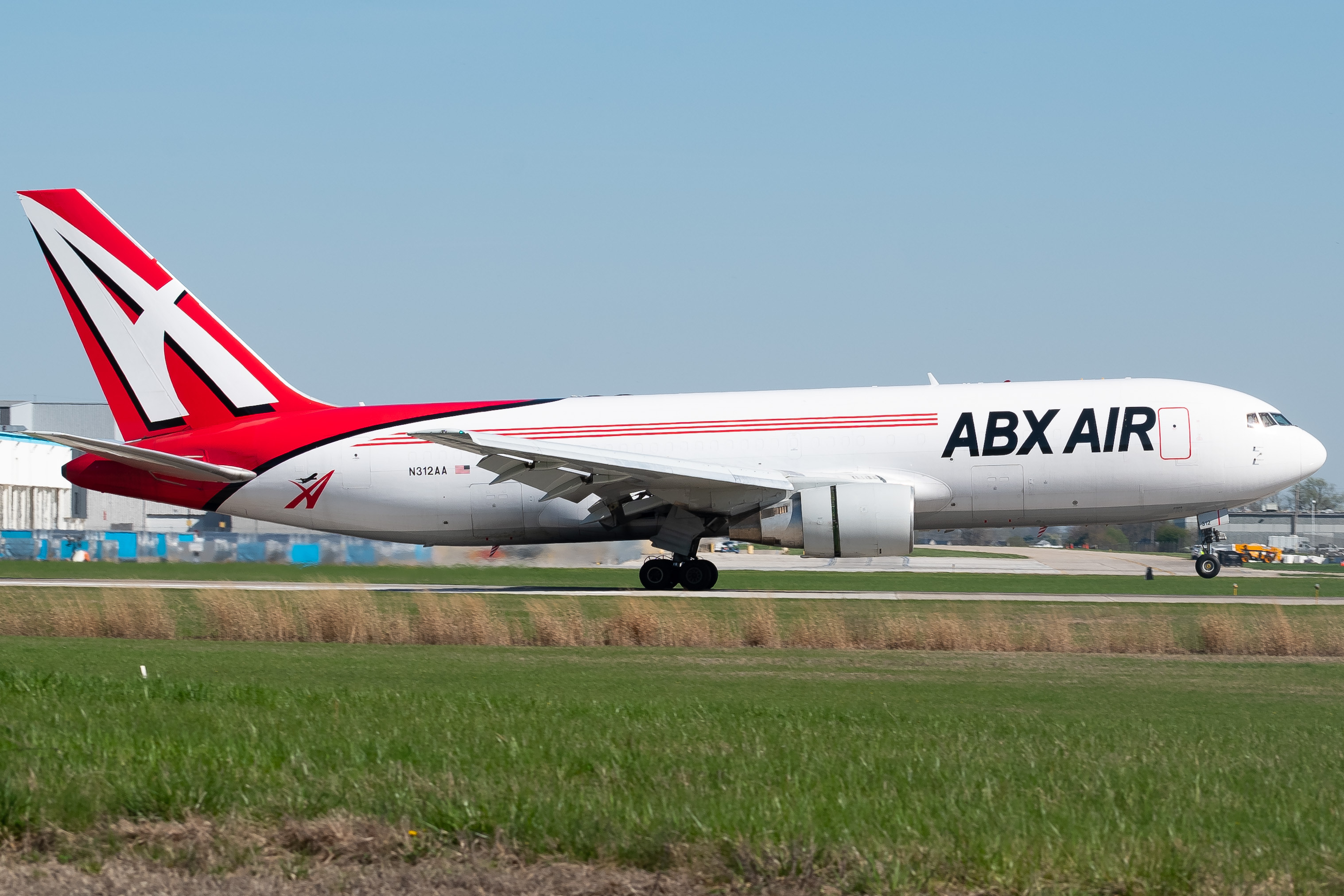 Full size: ABX Air Boeing 767-200F N312AA at Wilmington Air Park