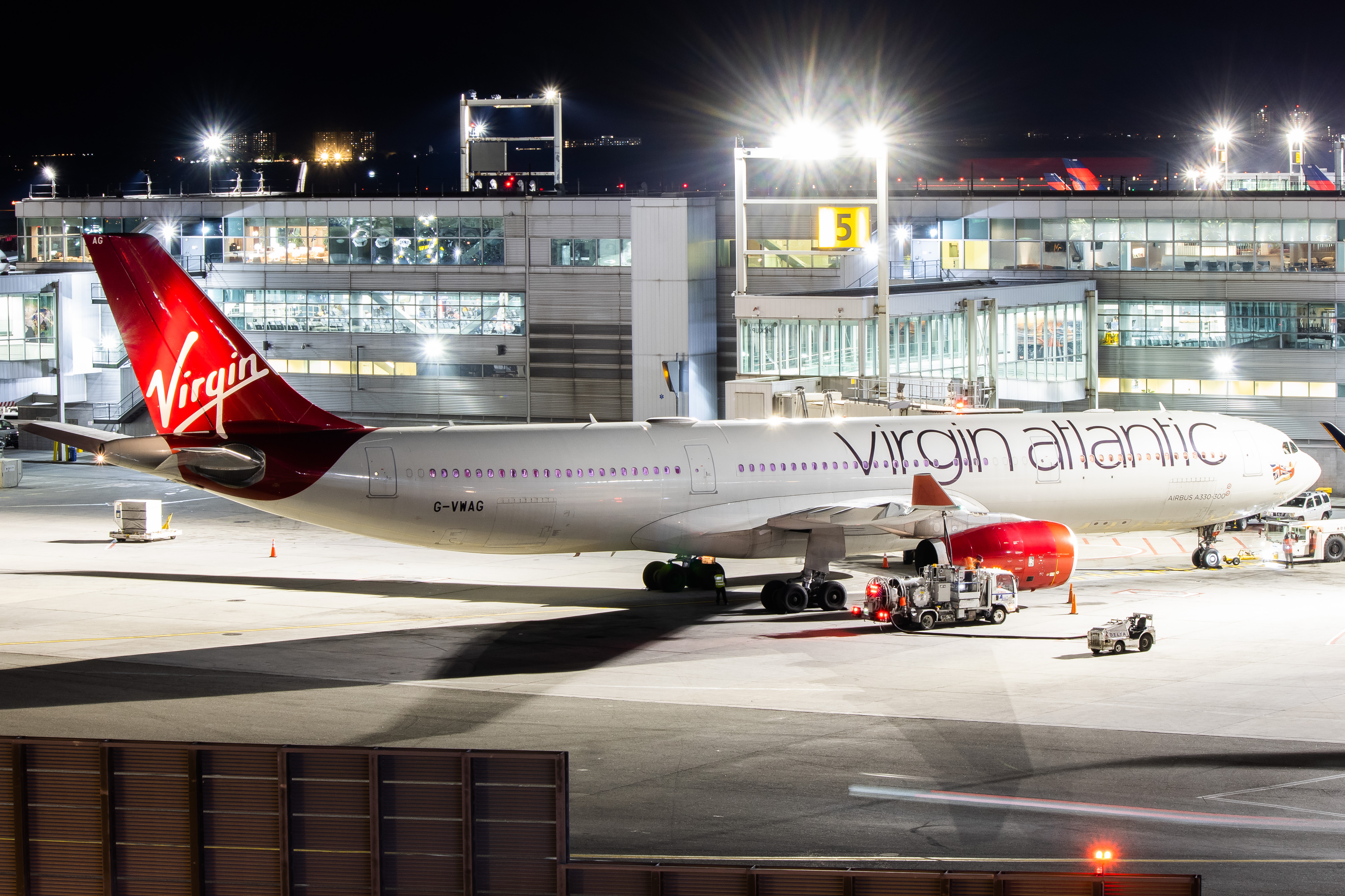 Full size: Virgin Atlantic Airbus A330-300 G-VWAG at John F. Kennedy International Airport