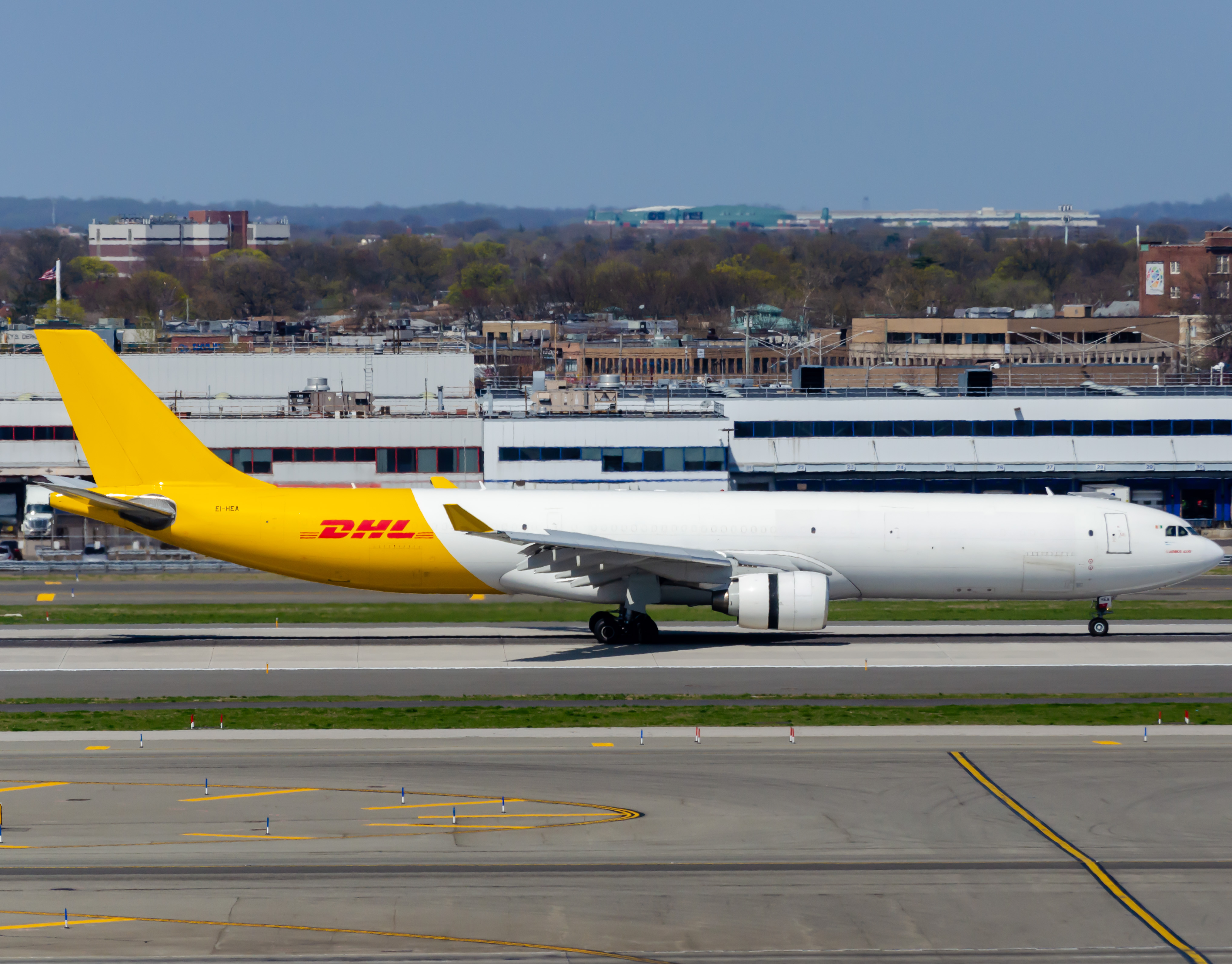 Full size: DHL Airbus A330-300F EI-HEA  at John F. Kennedy International Airport