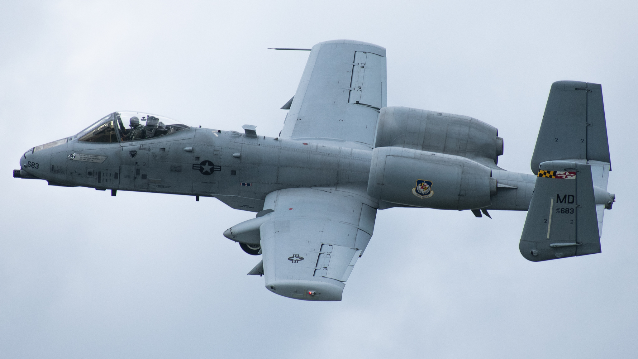 Full size: Maryland ANG A10 Warthog 78-683 at Martin State Airport
