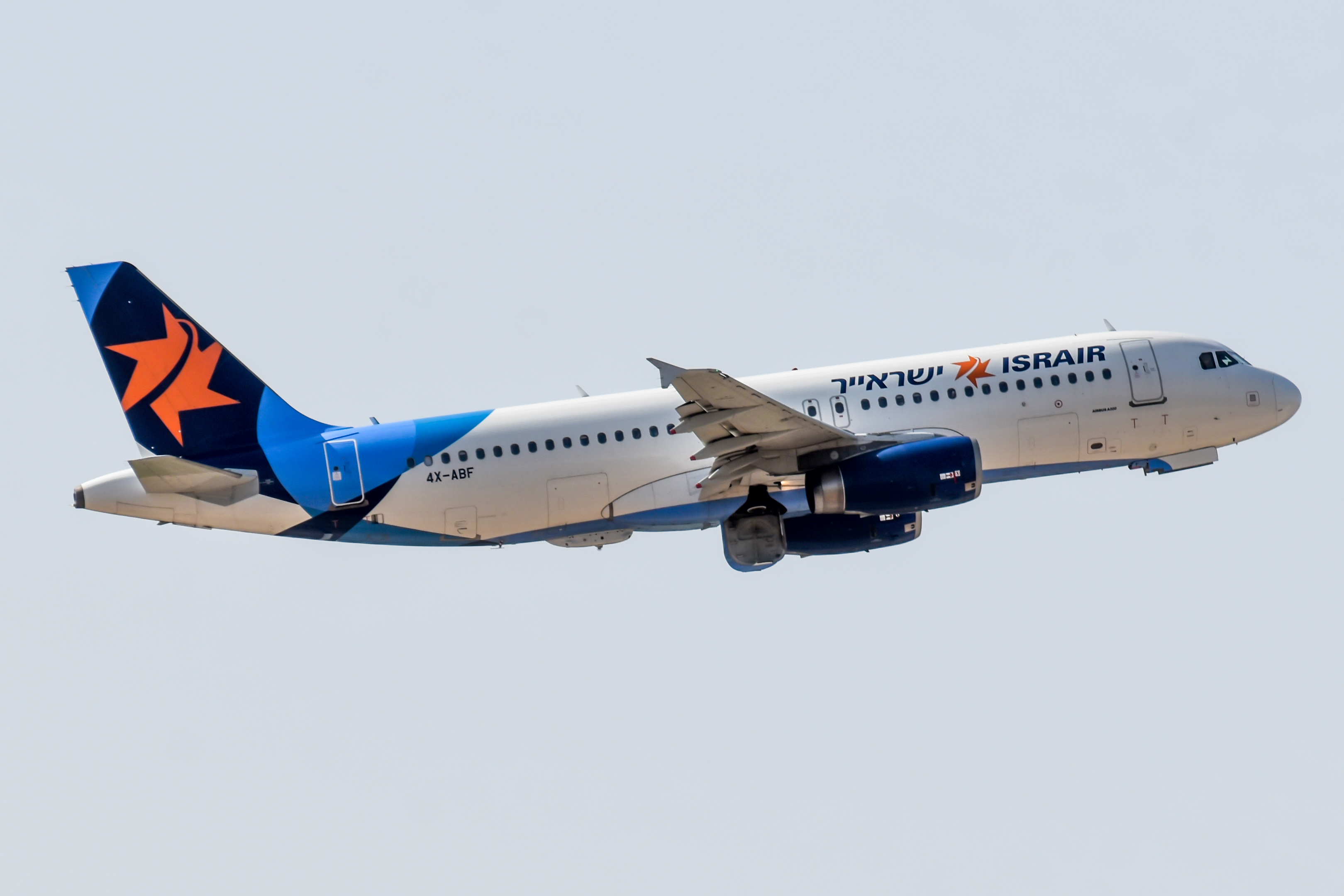 Full size: Israir Airbus A320 4X-ABF at Tel Aviv-Ben Gurion Airport
